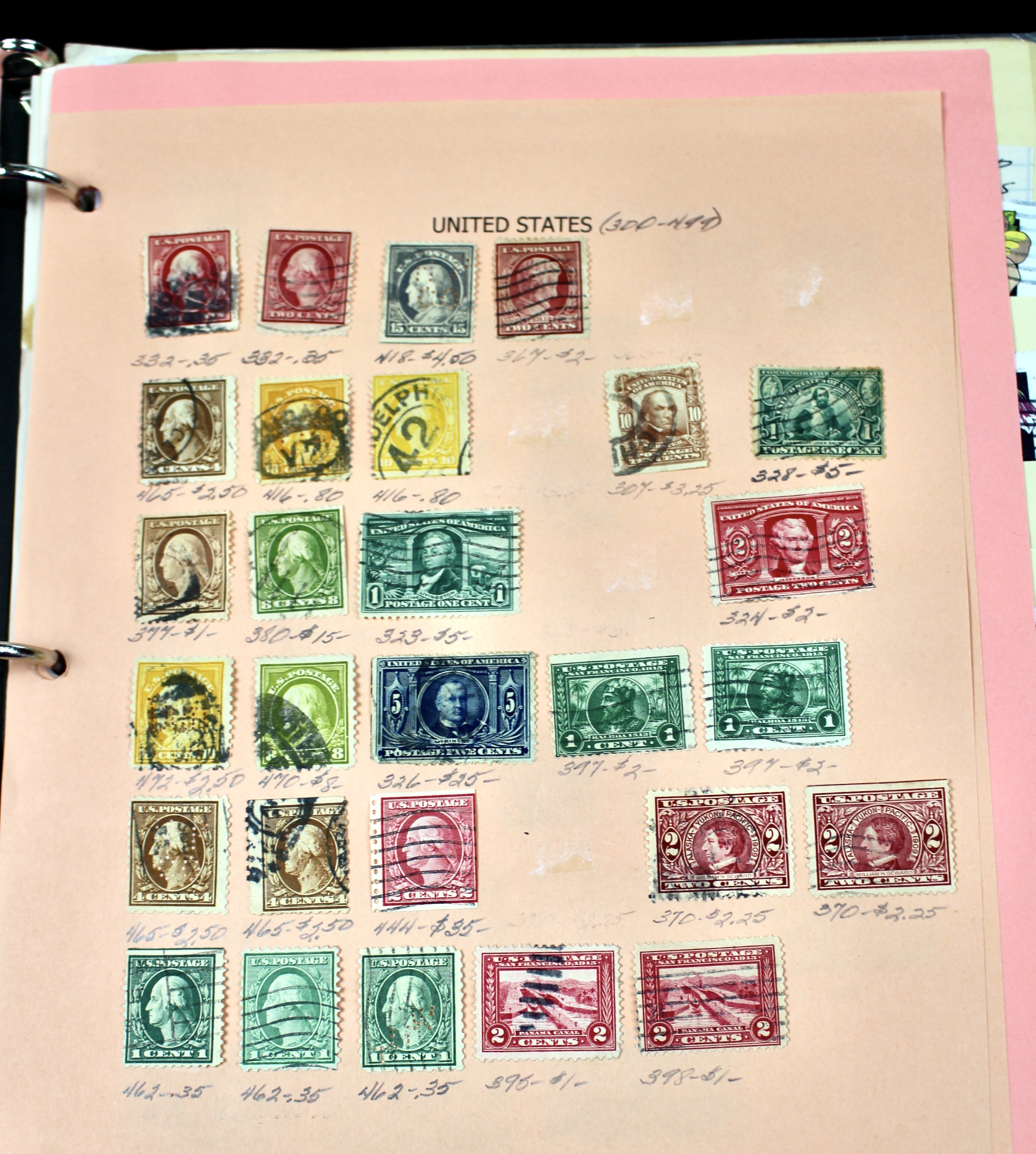 Five Albums of Postage Stamps, Includes World, U.S., Postcards and More