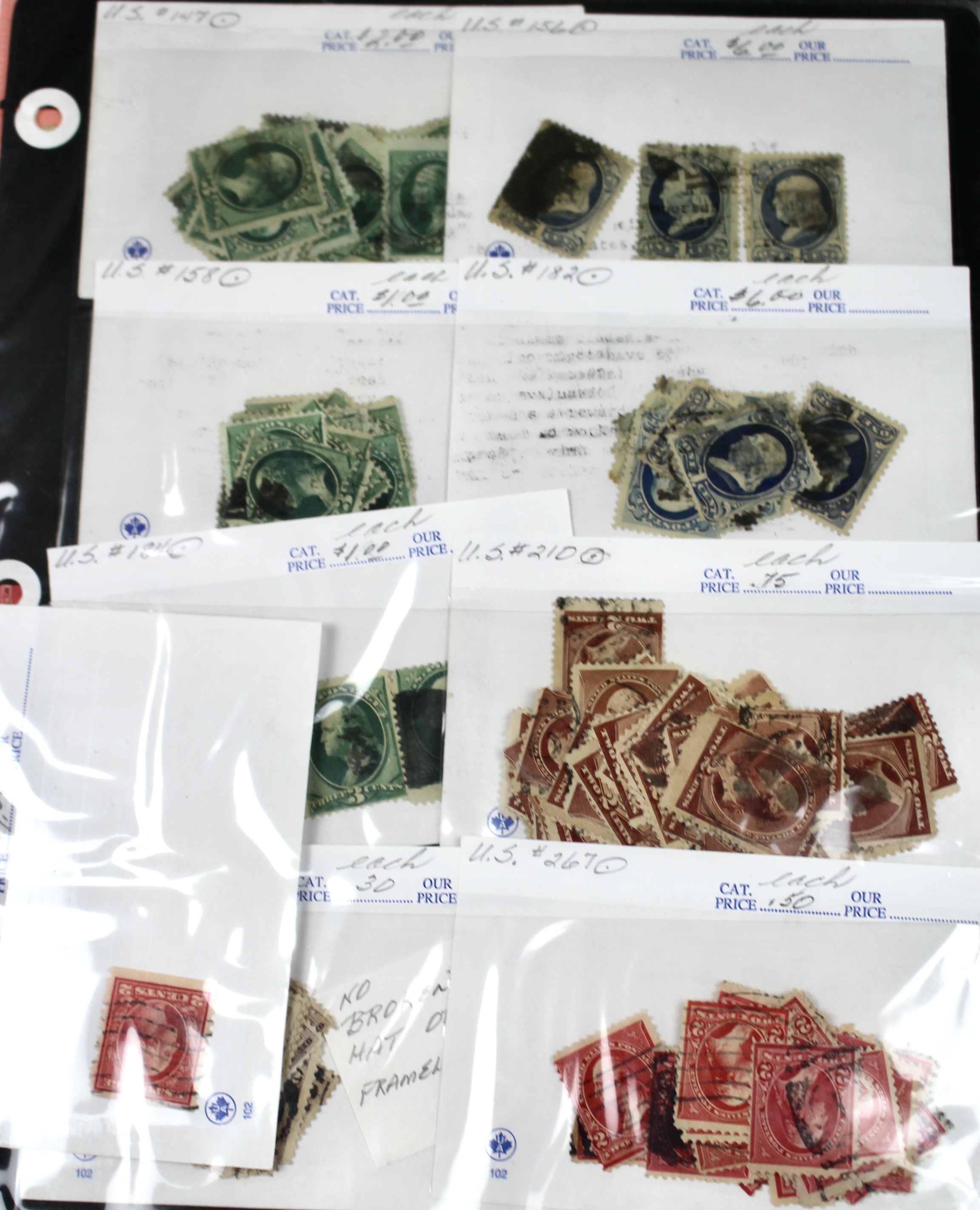 Five Albums of Postage Stamps, Includes World, U.S., Postcards and More