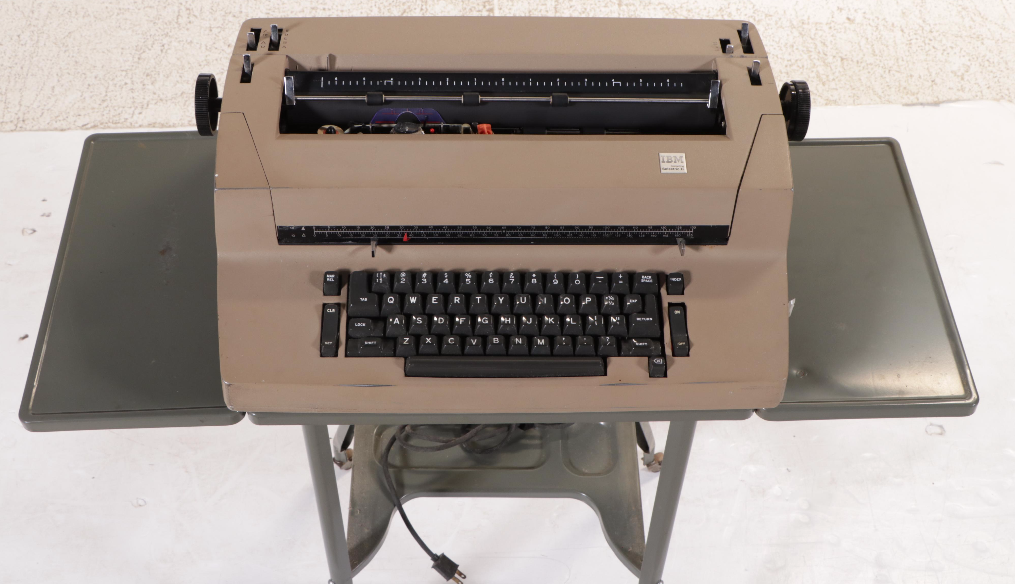 IBM Correcting Selectric Typewriter with Table and Folding Chair