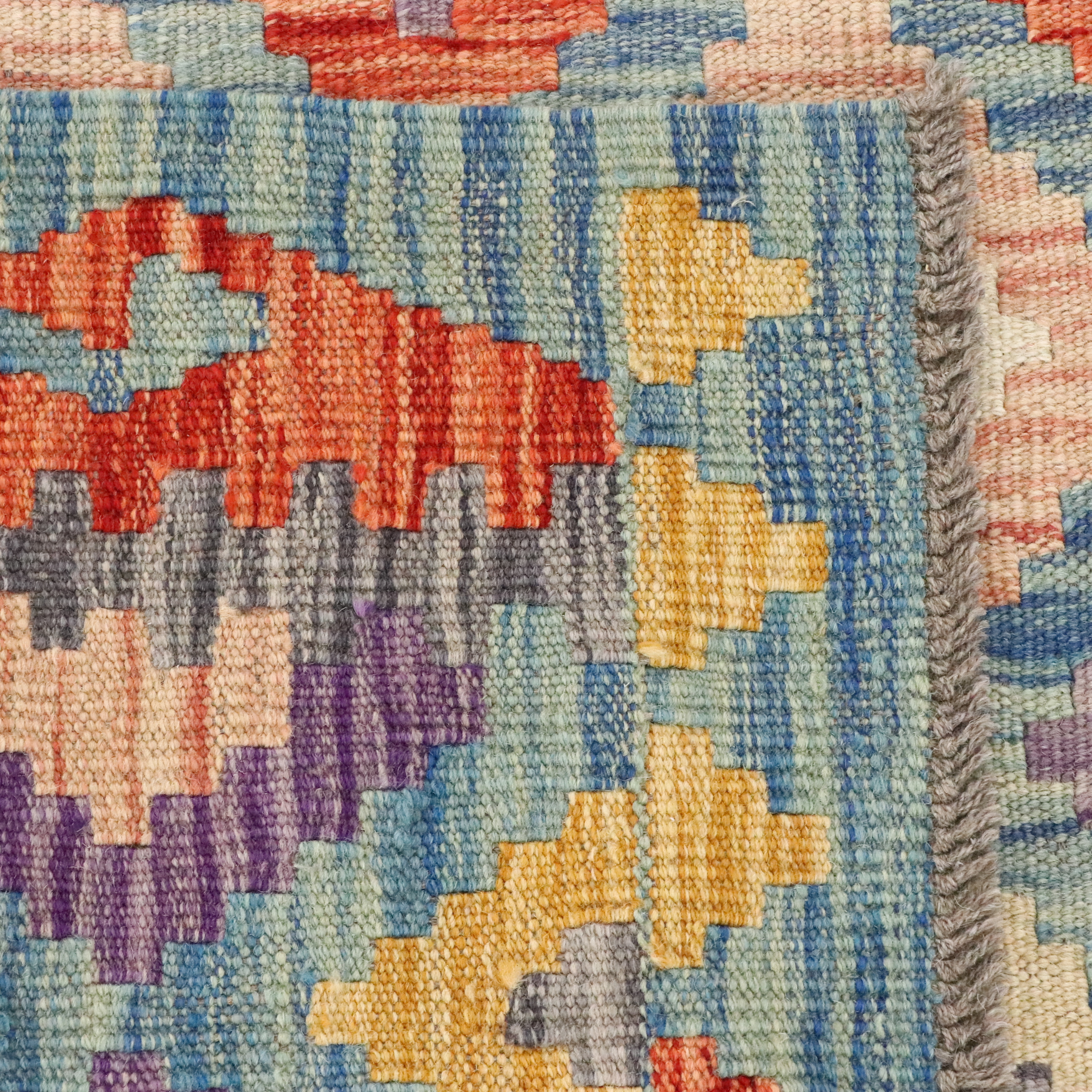 5'5 x 6'11 Handwoven Pakistani Kilim Area Rug