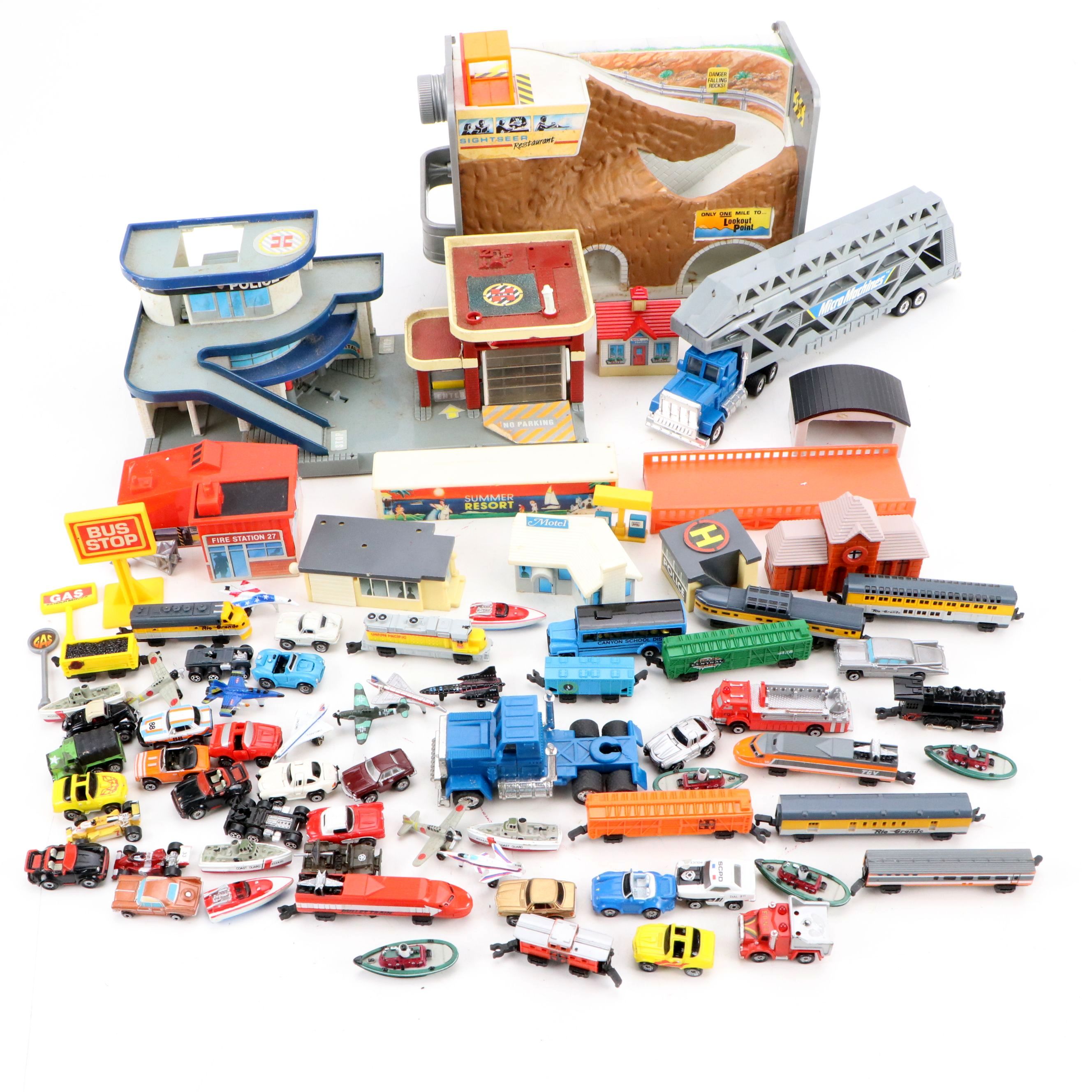 Micro Machines and More Diecast Cars and Vehicles with Play Sets