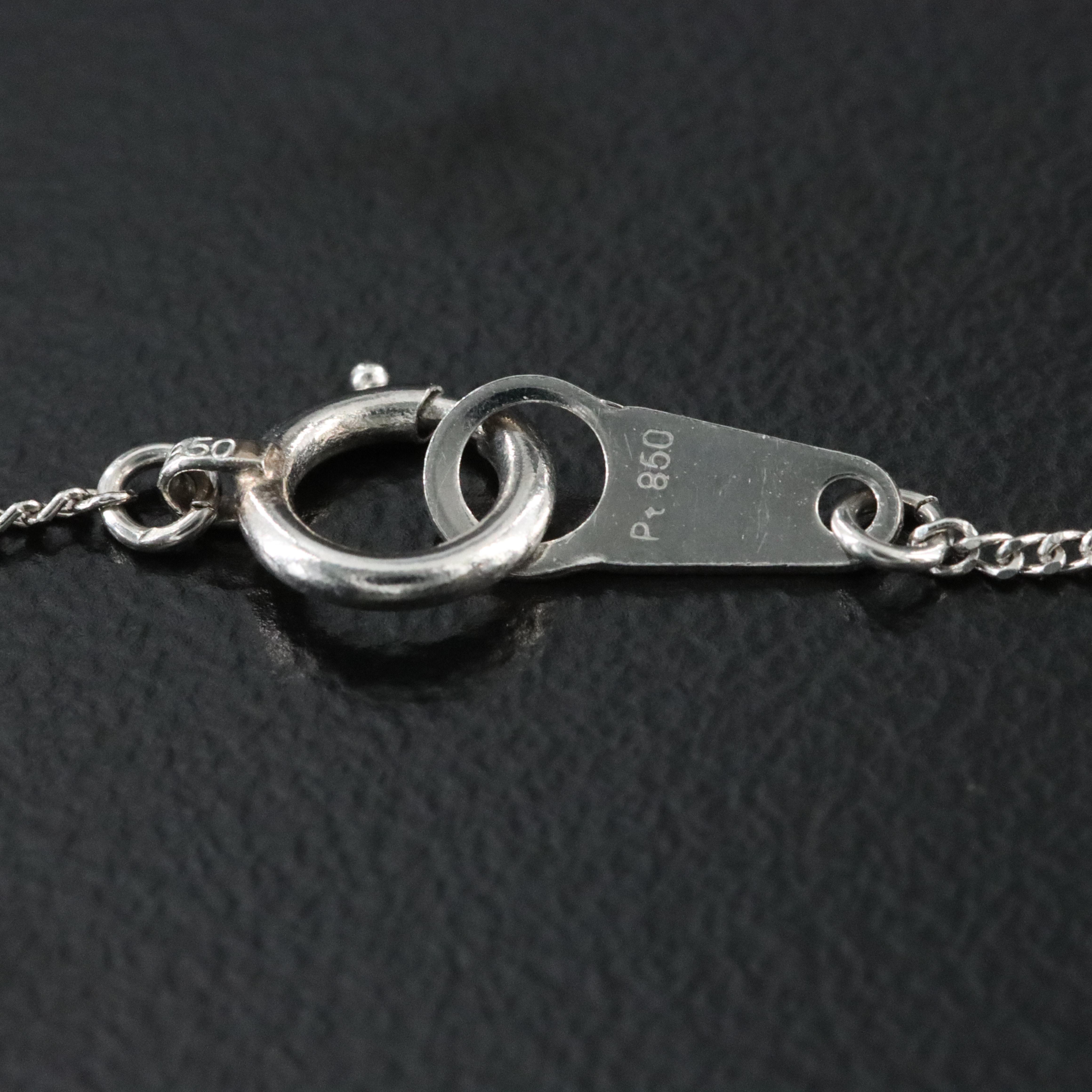 Platinum 0.20 CT Diamond Solitaire Necklace