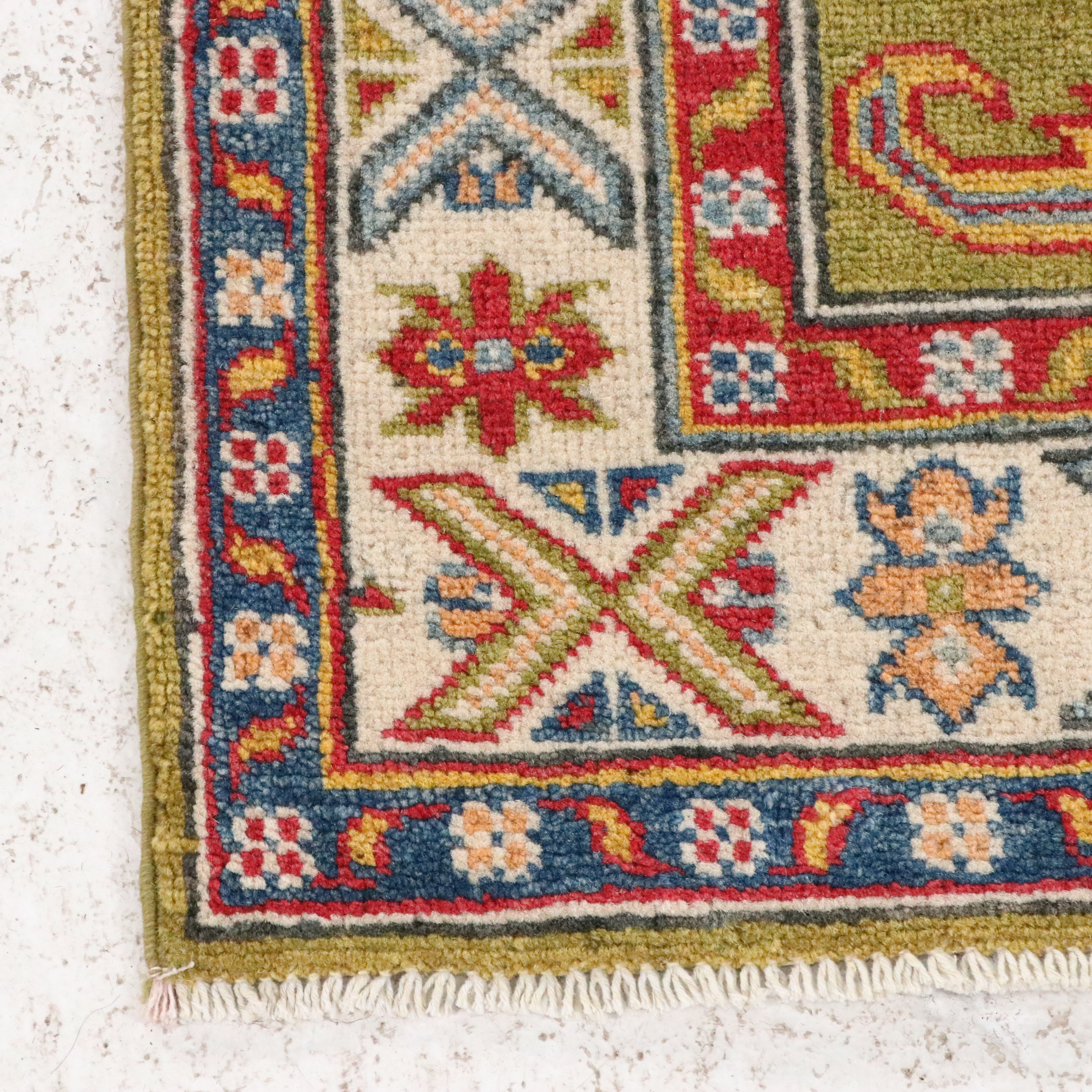 2'8 x 9'7 Hand-Knotted Afghan Kazak Carpet Runner