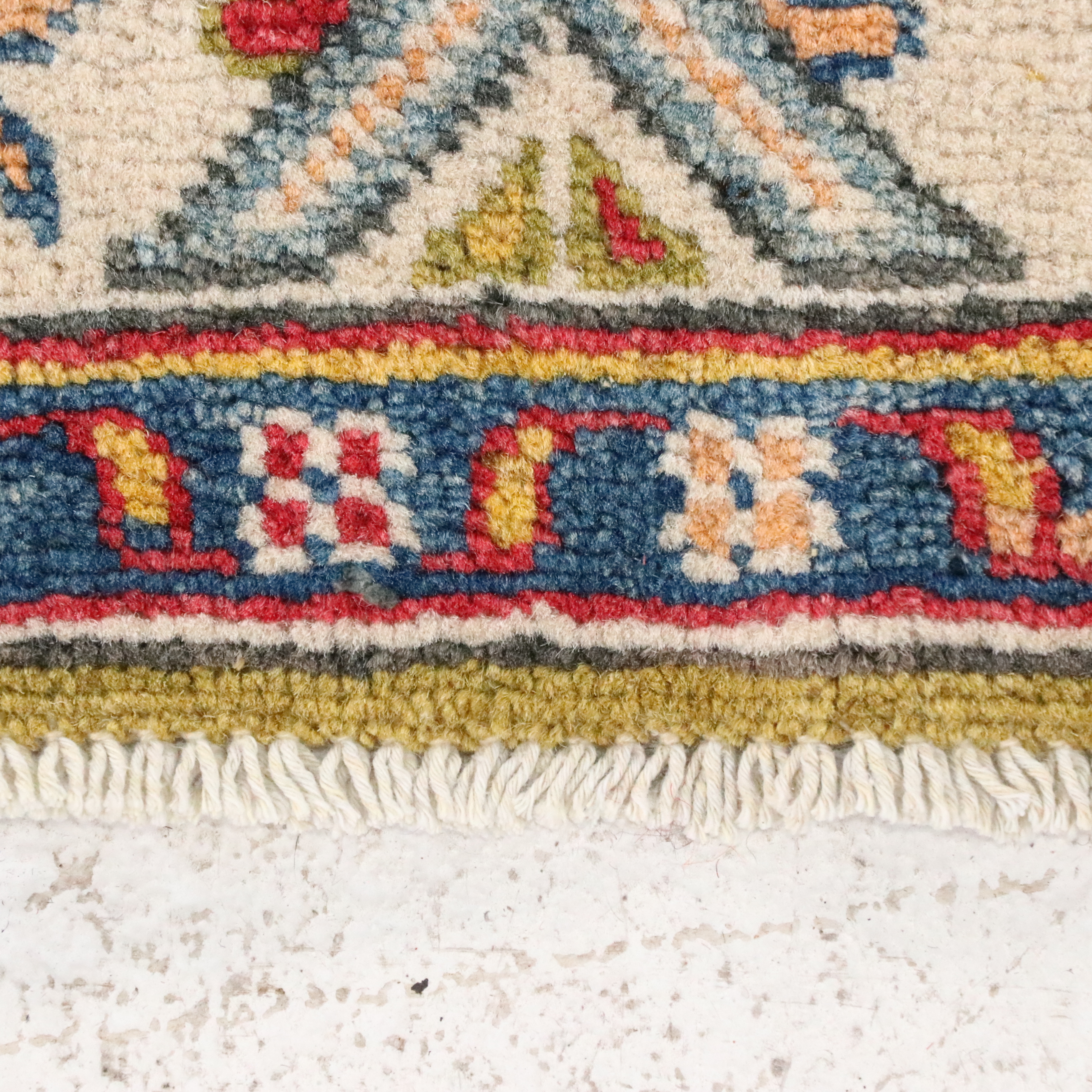 2'8 x 9'7 Hand-Knotted Afghan Kazak Carpet Runner