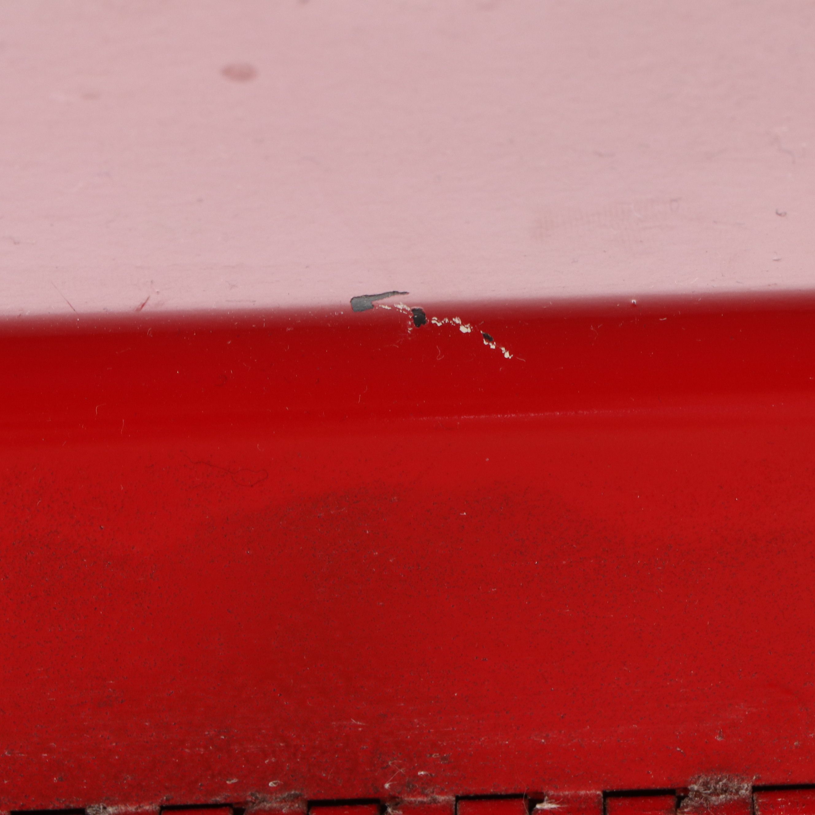 Sears Red Enameled Metal Tool Storage Chest