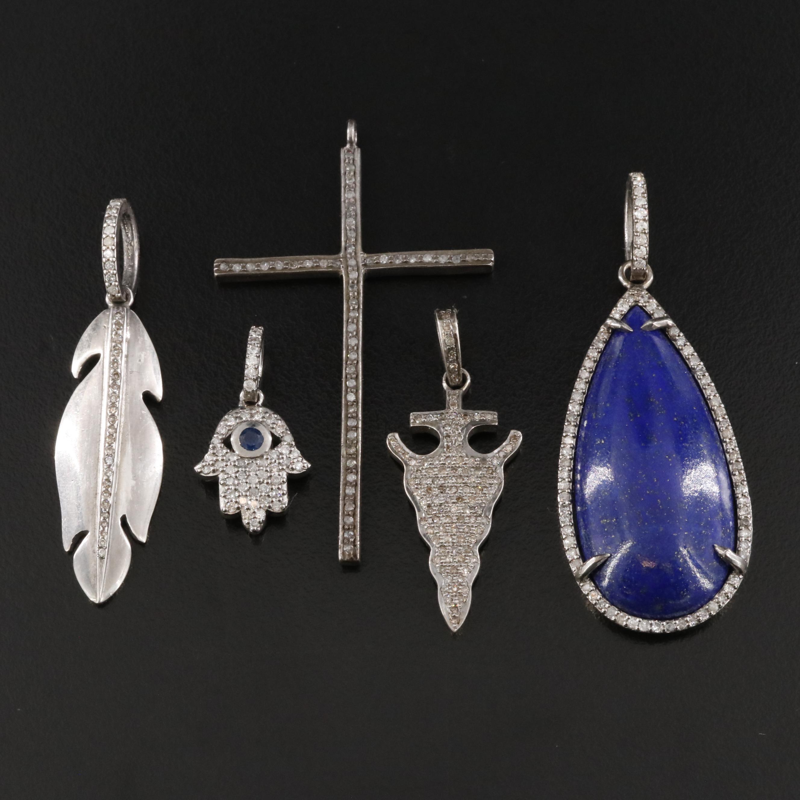 Sheryl Lowe and Attributed to Sheryl Lowe Sterling Pendants