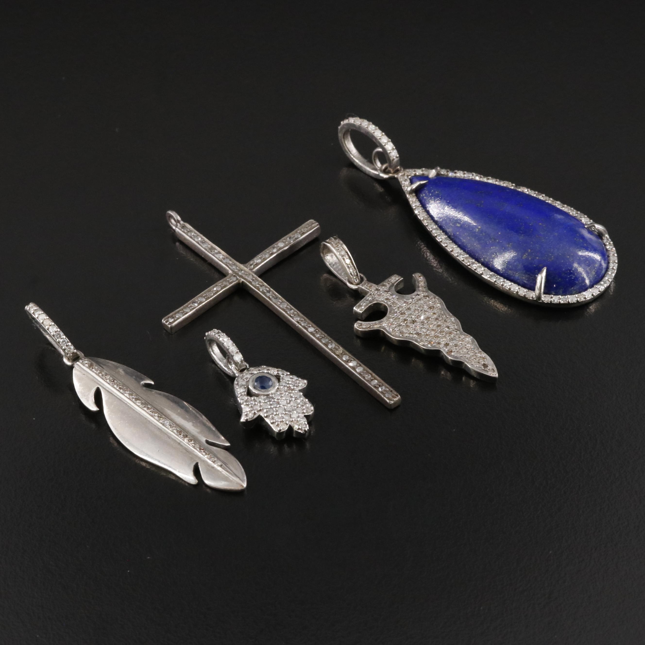 Sheryl Lowe and Attributed to Sheryl Lowe Sterling Pendants