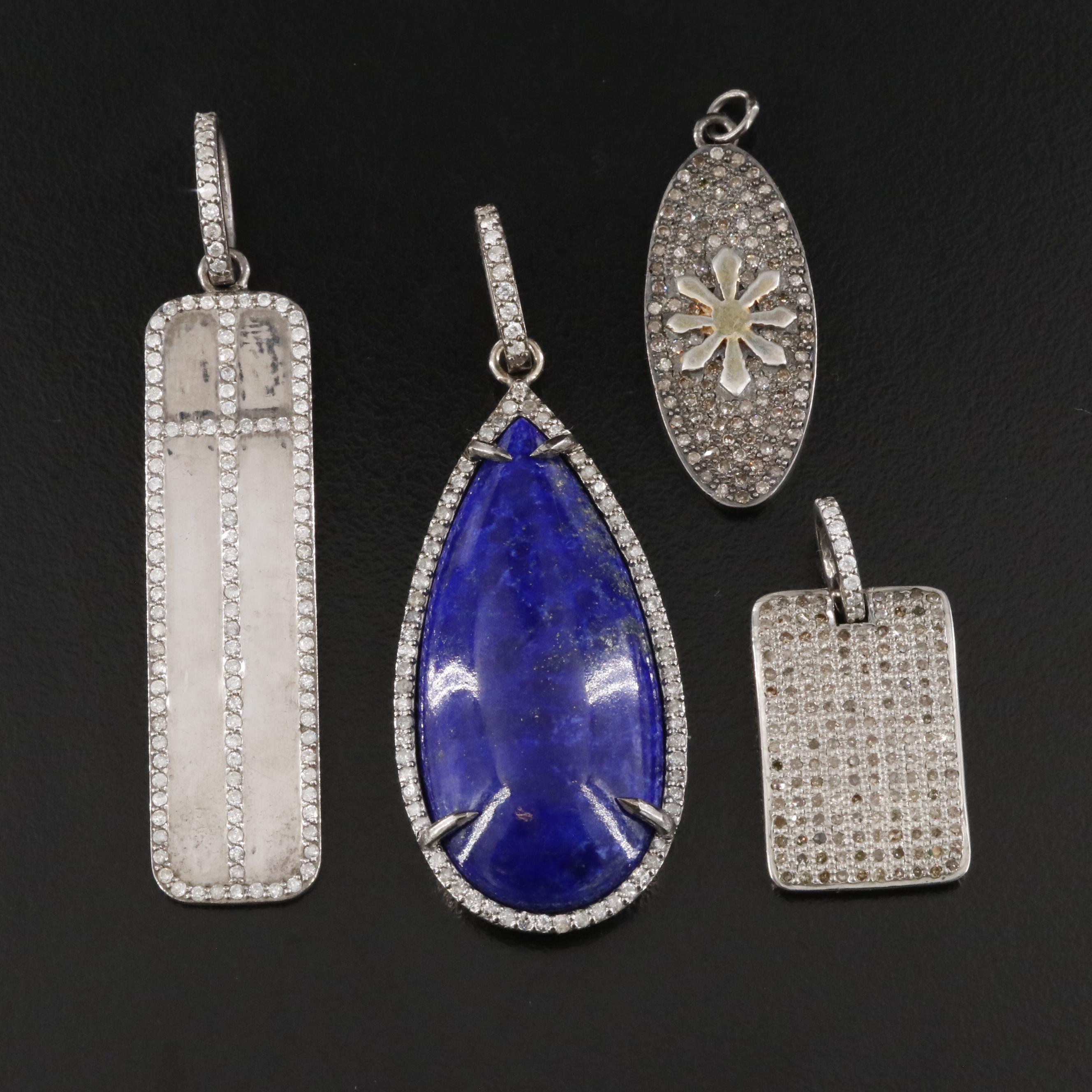 Sheryl Lowe and Attributed to Sheryl Lowe Sterling Pendants