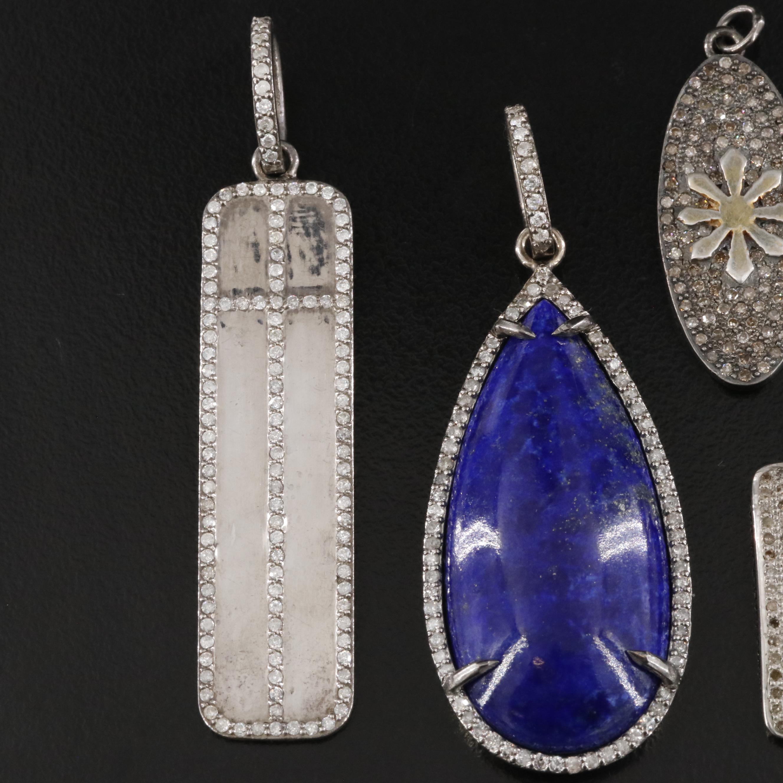 Sheryl Lowe and Attributed to Sheryl Lowe Sterling Pendants
