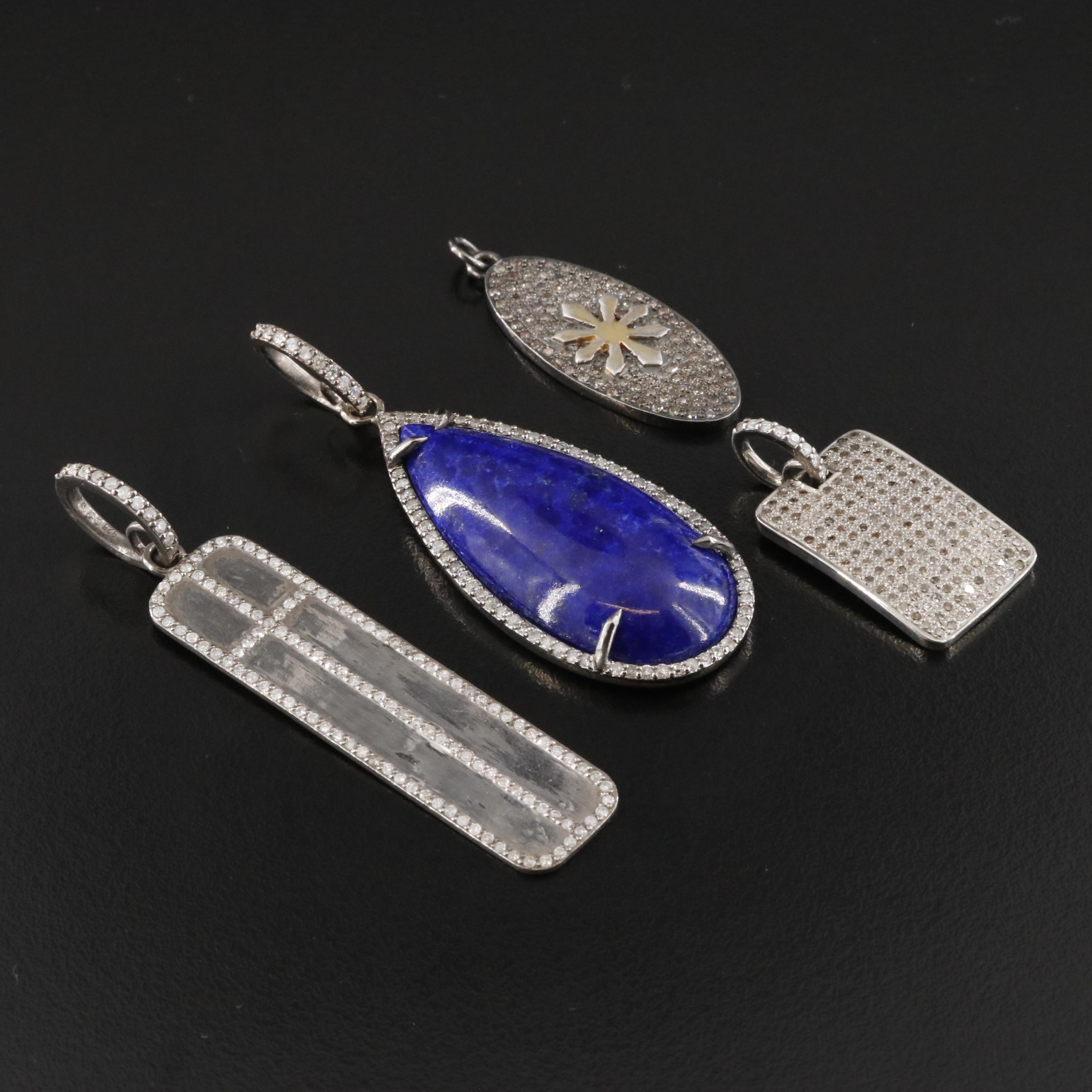 Sheryl Lowe and Attributed to Sheryl Lowe Sterling Pendants