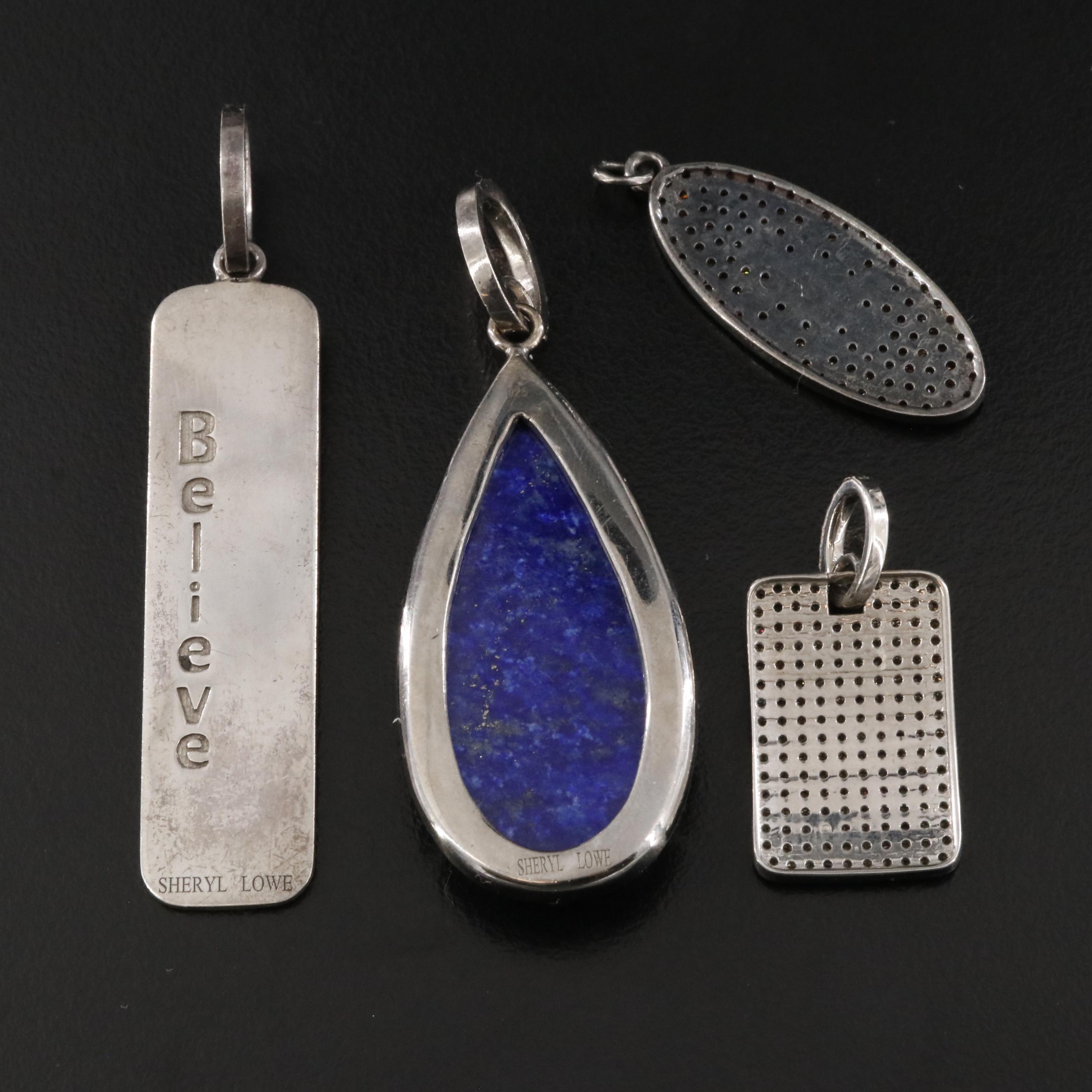 Sheryl Lowe and Attributed to Sheryl Lowe Sterling Pendants
