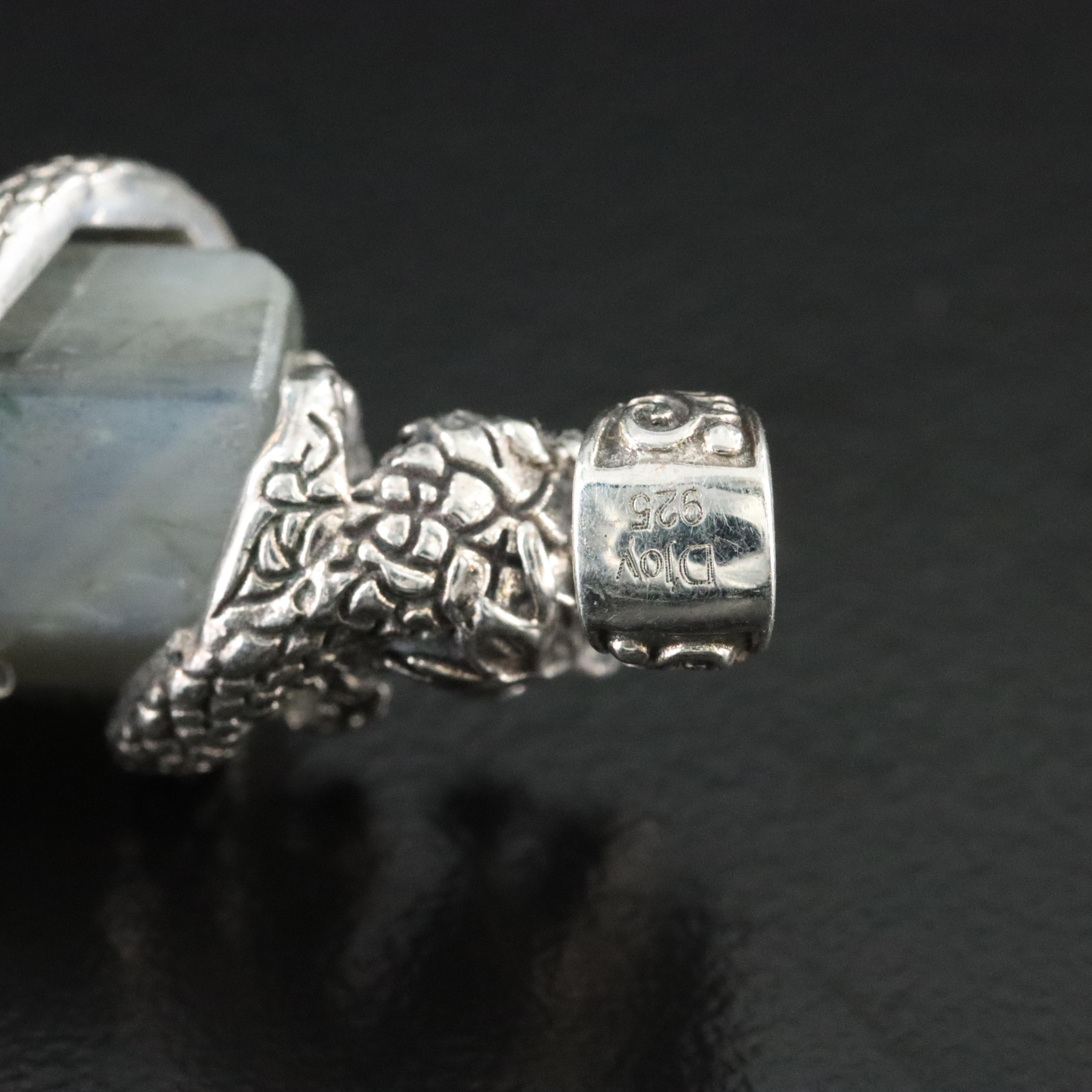 Sterling Labradorite Dragon Pendant