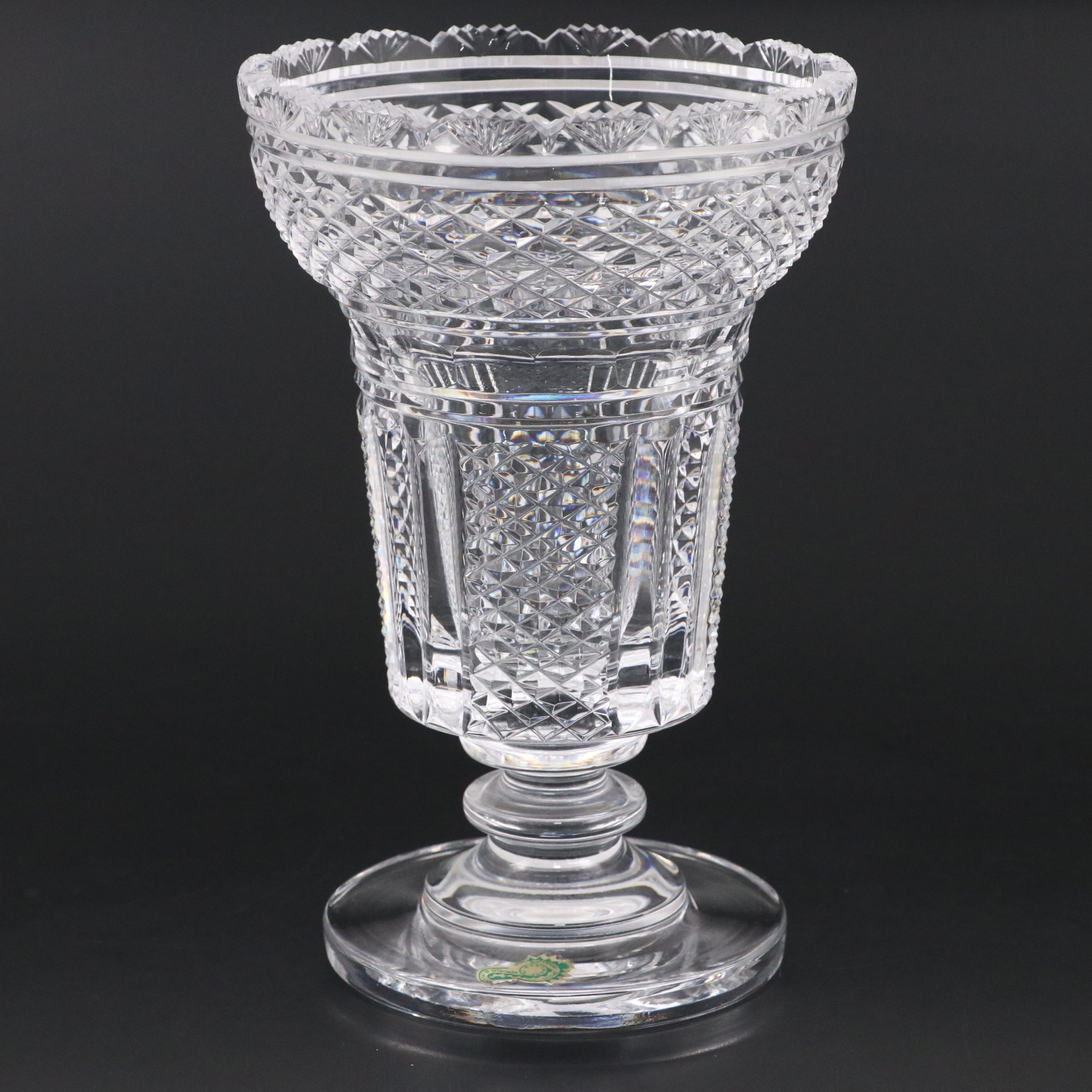 Waterford "Master Cutter" Crystal Footed Vase