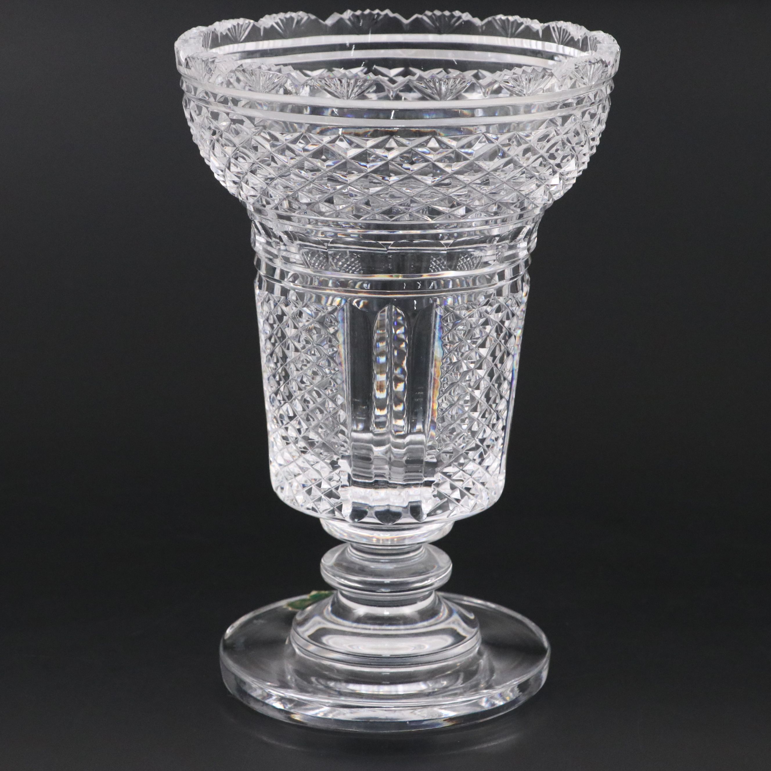 Waterford "Master Cutter" Crystal Footed Vase