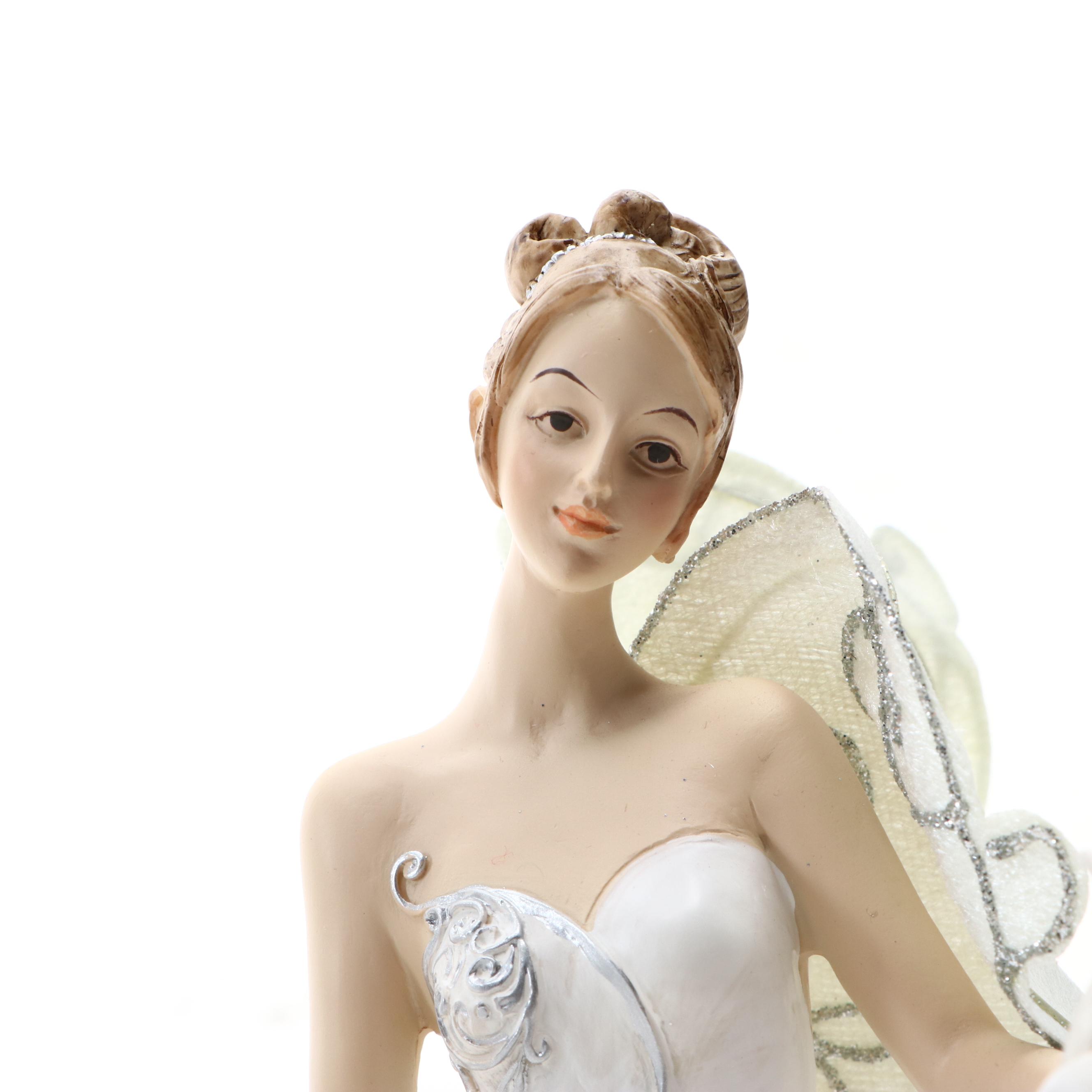 Tender Years Celestial Angel Collection Wall Plate with Resin Fairy Figurines