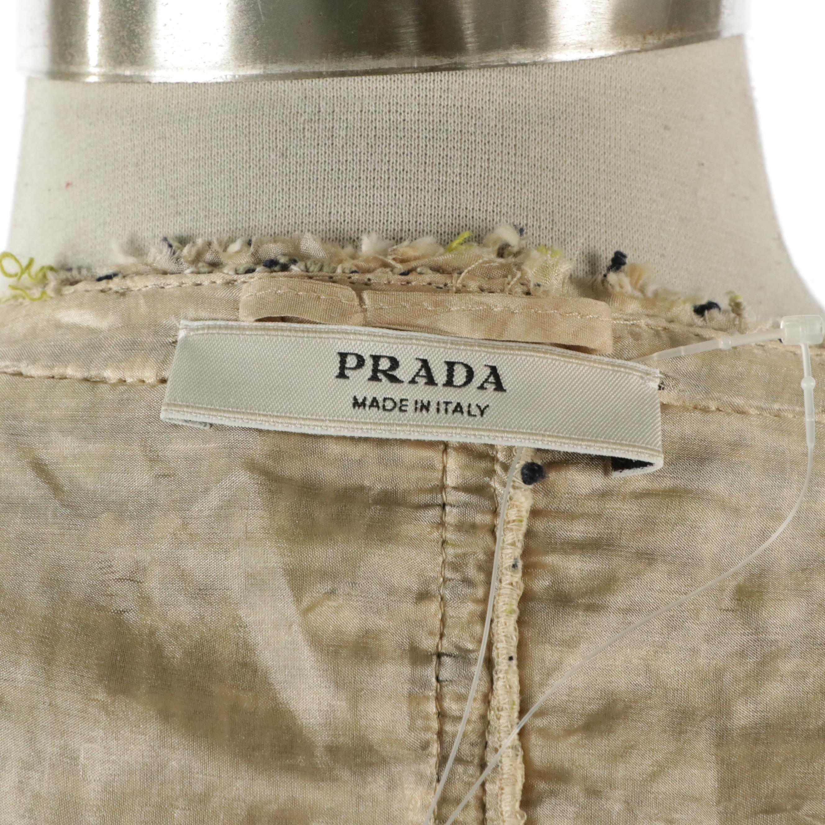 Prada Tweed Snap-Front Jacket