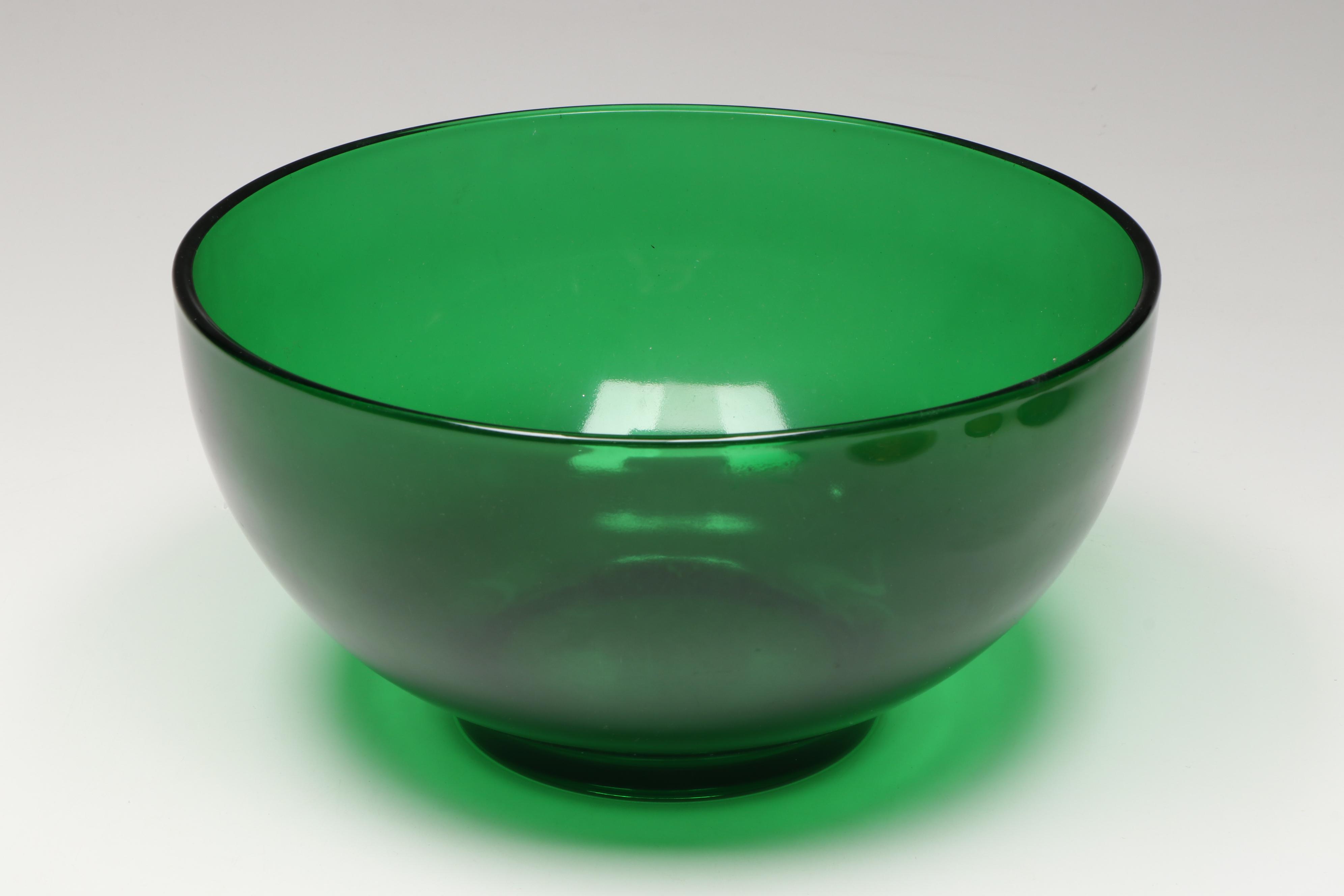 Indiana Glass "Whithall Cubist" Pitcher and Cups with Anchor Hocking Collection