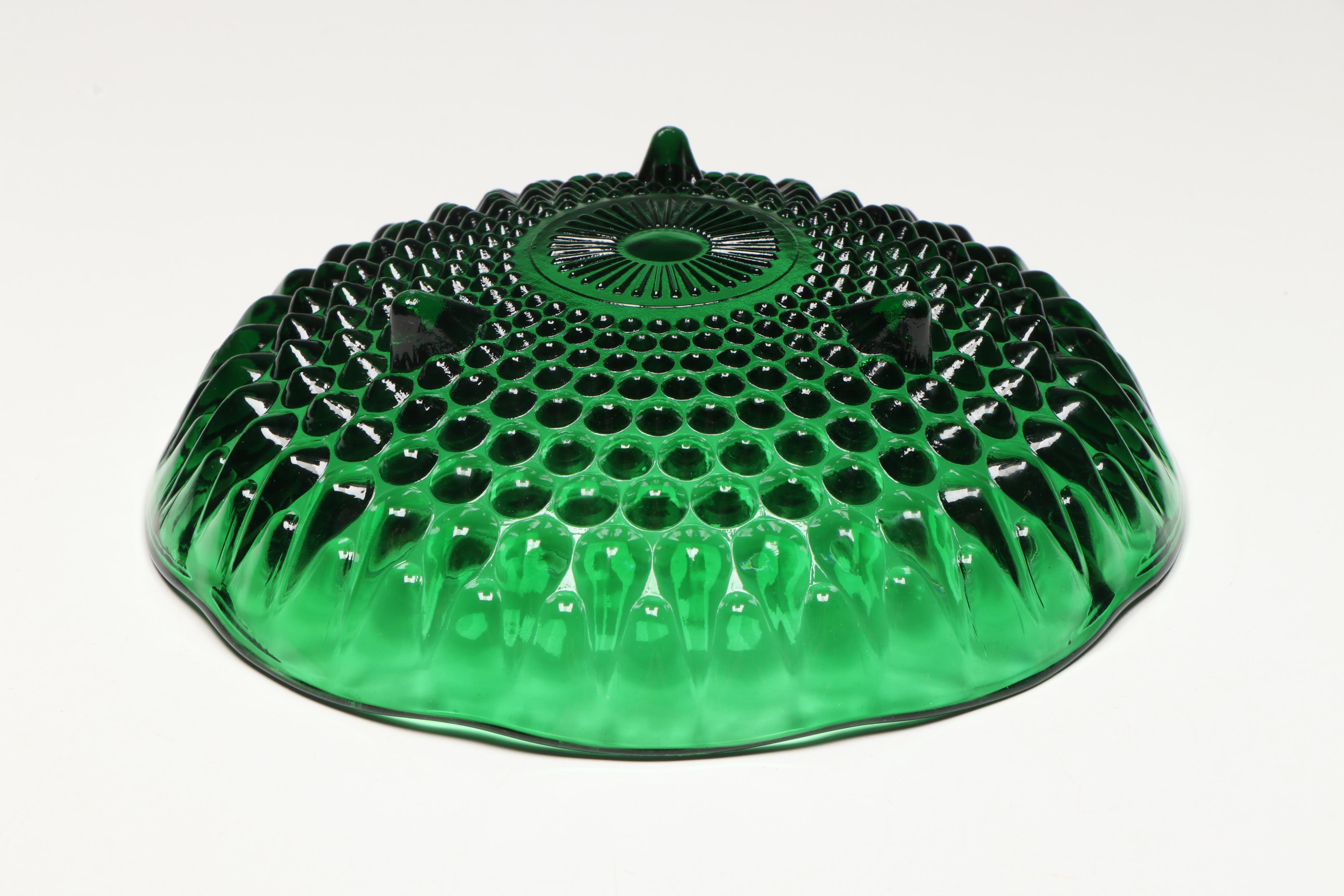 Indiana Glass "Whithall Cubist" Pitcher and Cups with Anchor Hocking Collection