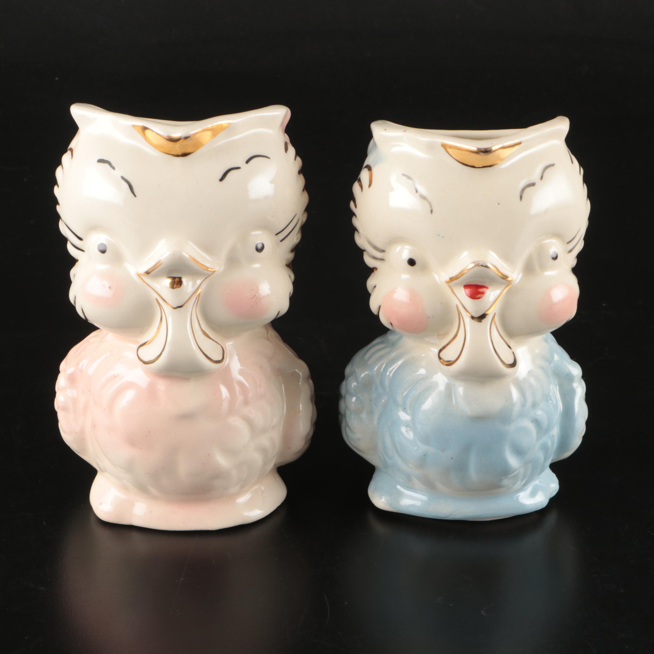 Shawnee Pottery Chickadee Pitchers with Other Grill Plates and Tableware