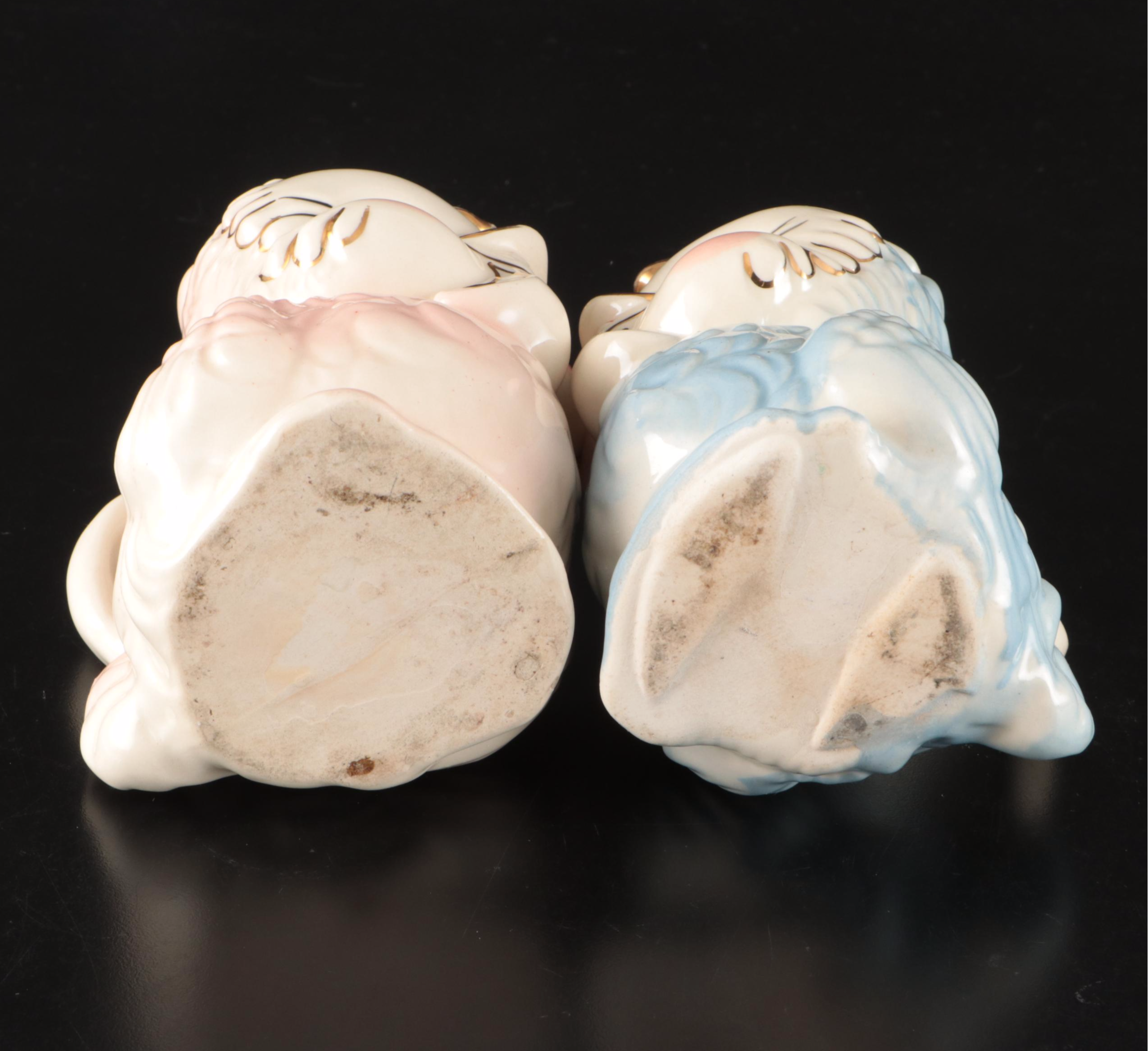 Shawnee Pottery Chickadee Pitchers with Other Grill Plates and Tableware