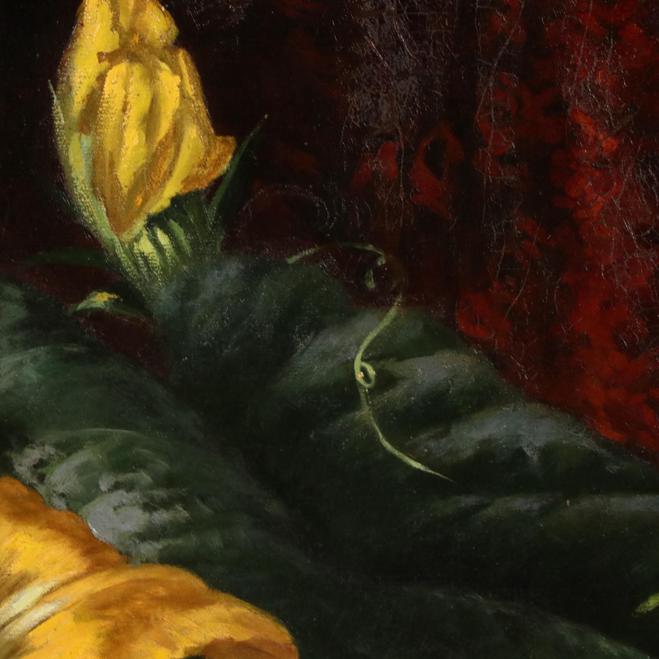 W. L. Jodin Floral Still Life Oil Painting, Circa 1910