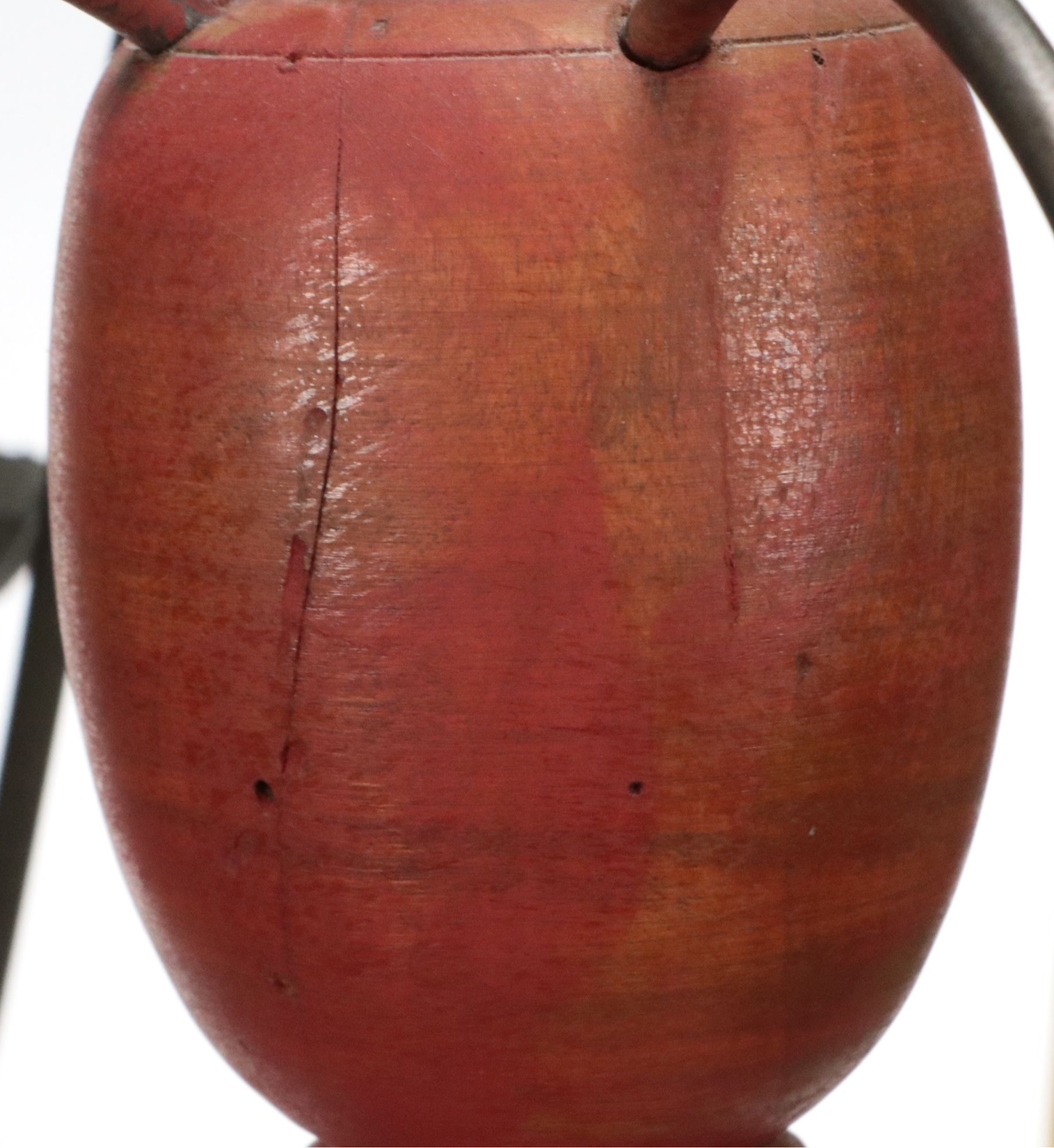 David T. Smith Tin and Turned Wood Candlestick Chandelier