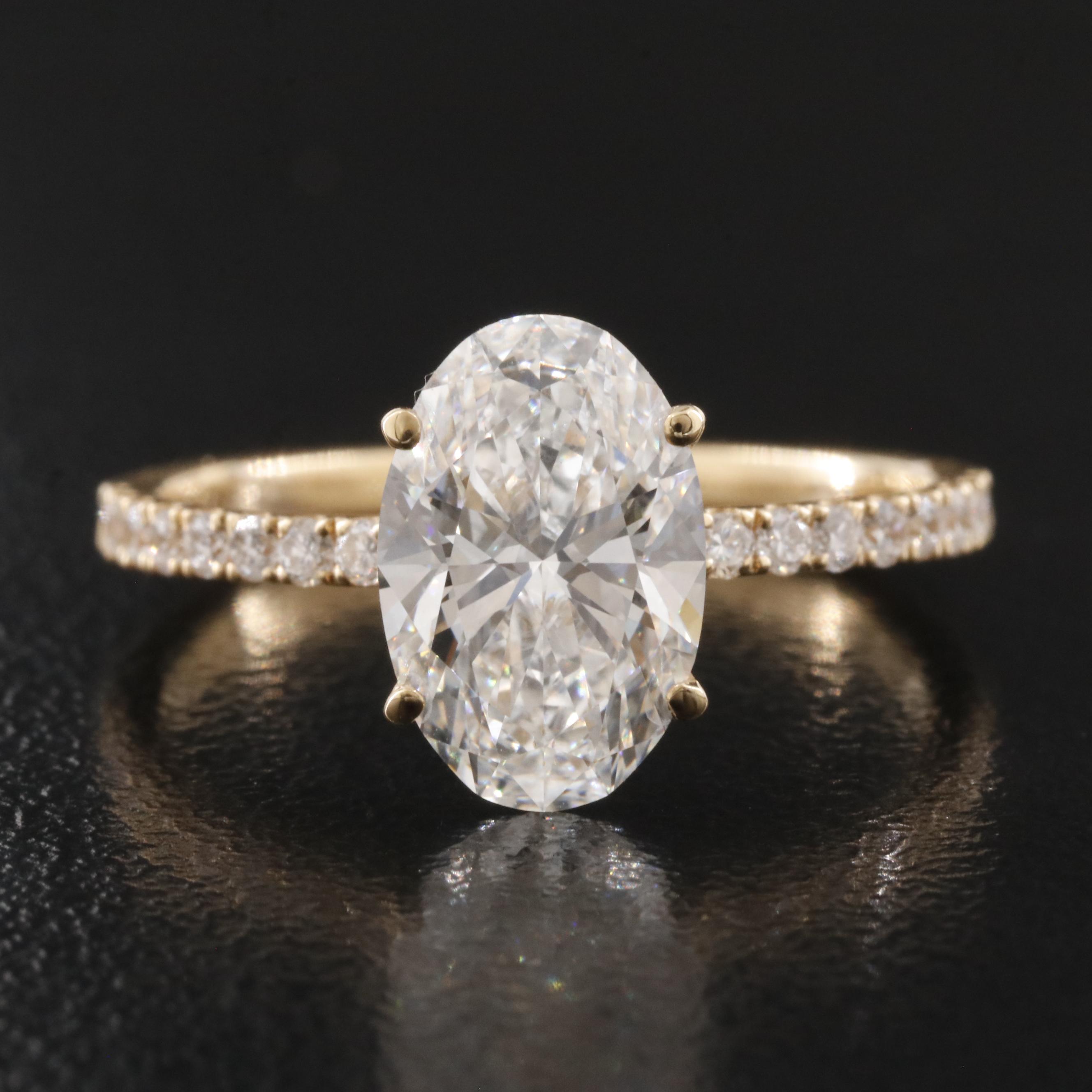 18K 2.02 CTW Lab Grown Diamond Ring with IGI Report