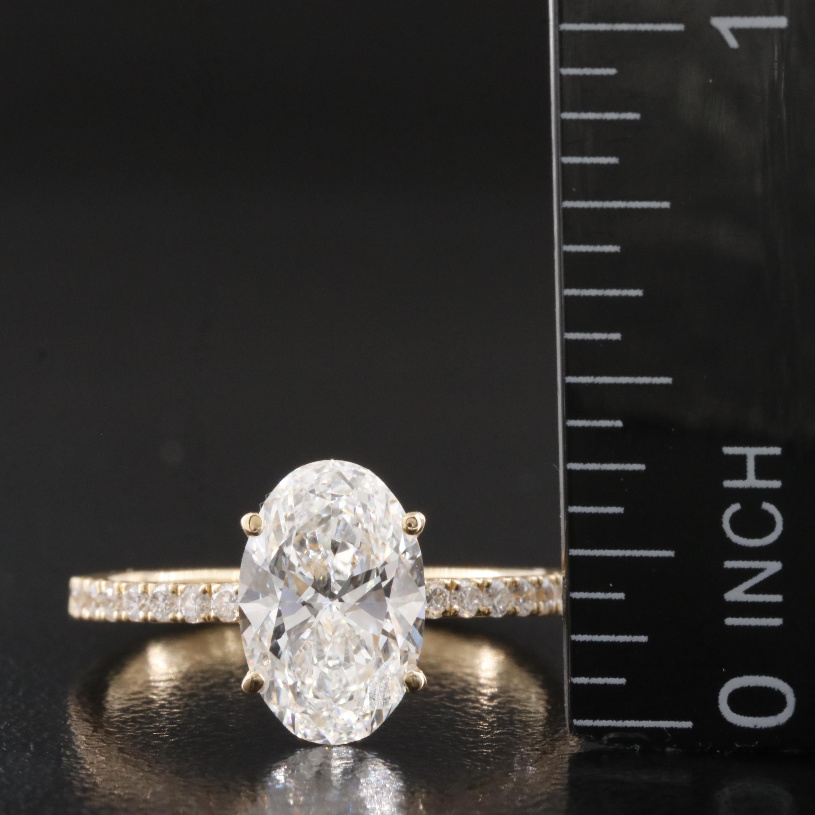 18K 2.02 CTW Lab Grown Diamond Ring with IGI Report