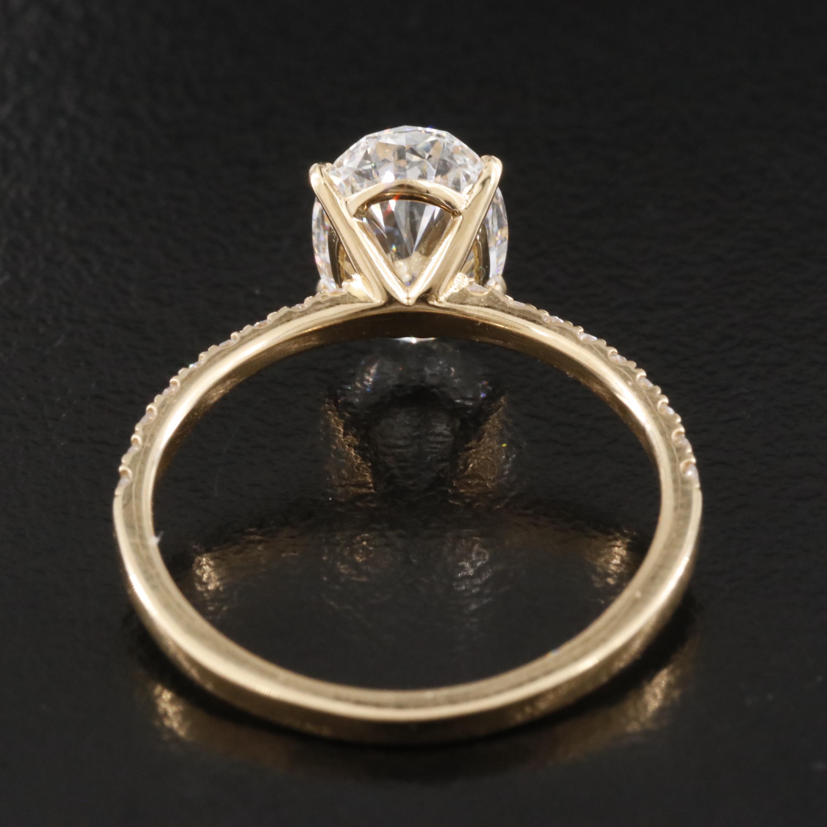 18K 2.02 CTW Lab Grown Diamond Ring with IGI Report