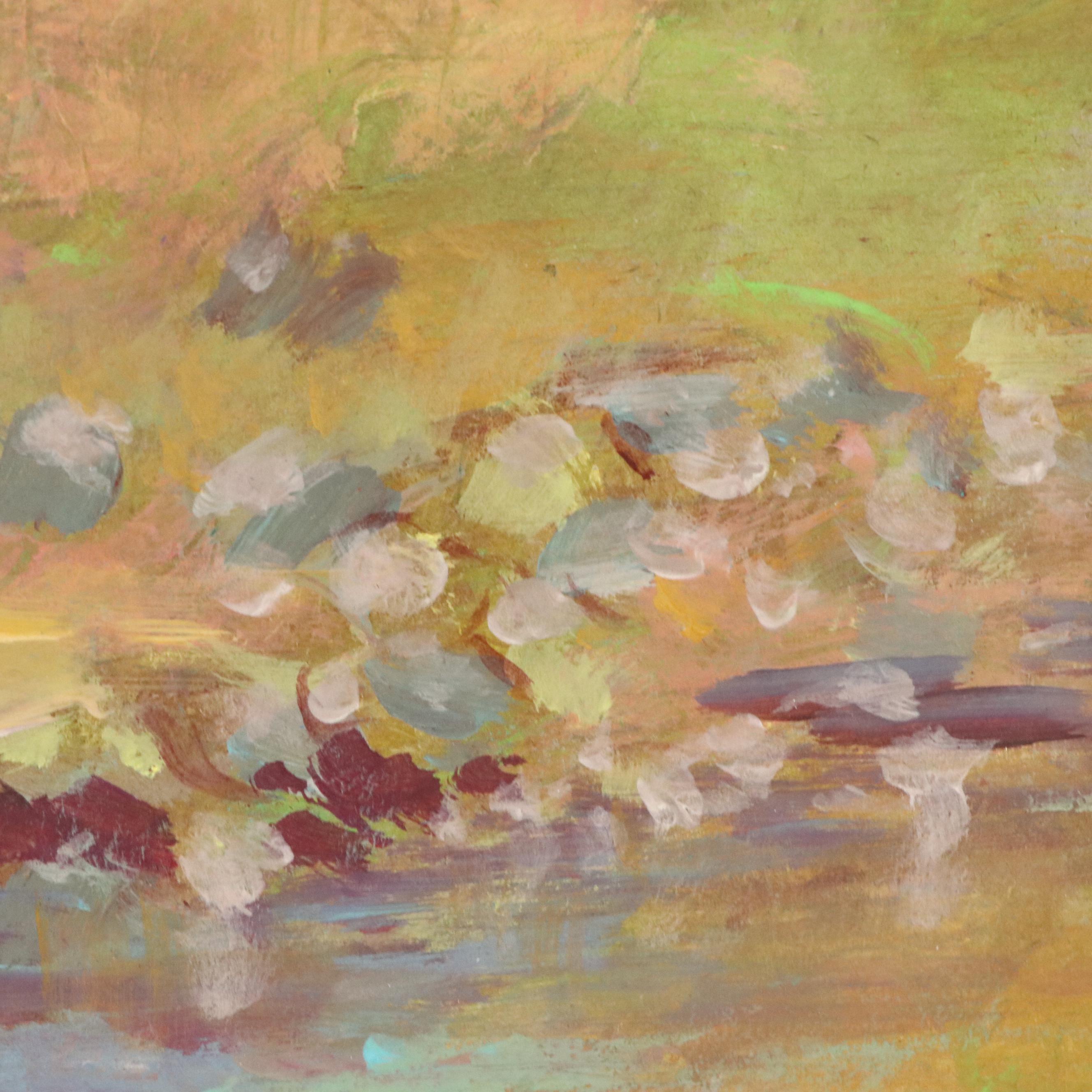 Robert Riddle Baker Landscape Acrylic Painting "Soft Morning," 2023