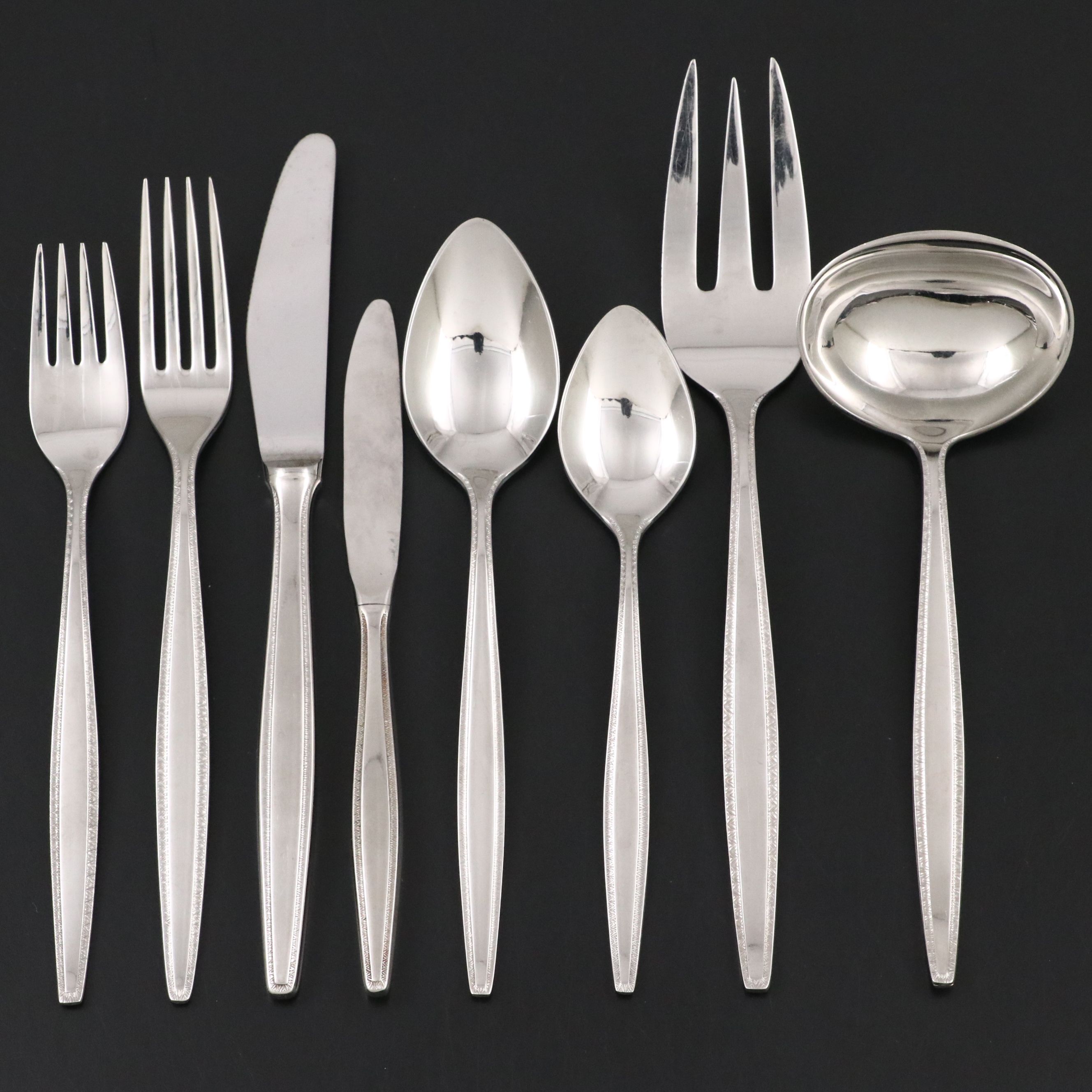 Towle Stainless Steel Flatware Service, 1960s