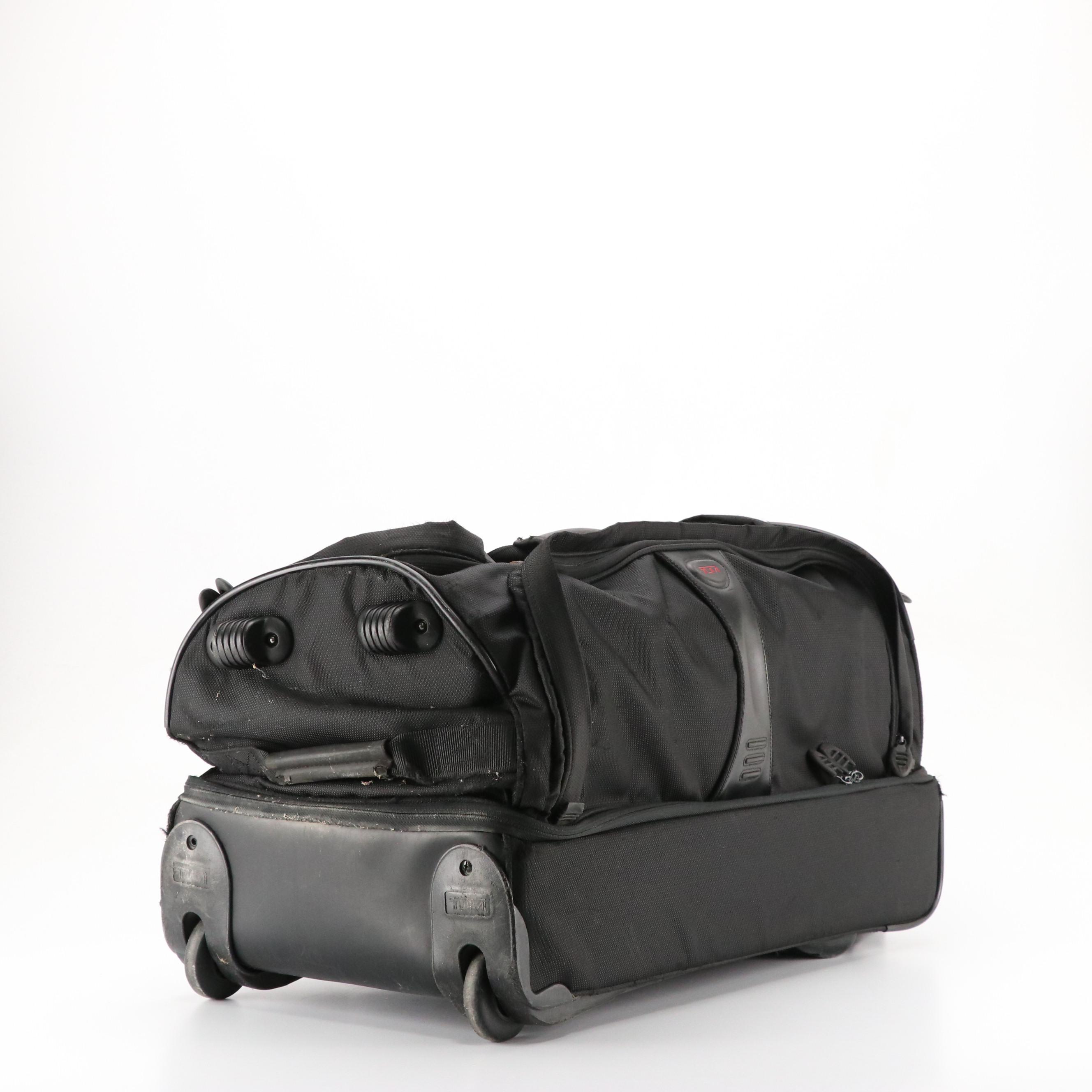 Tumi Alpha Large Split 2 Wheeled Duffel in Black Ballistic Nylon