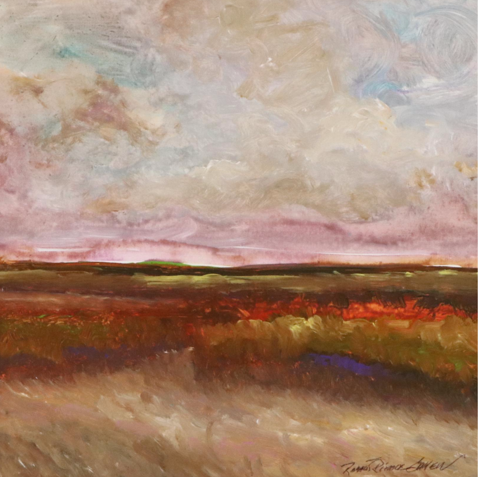 Robert Riddle Baker Landscape Acrylic Painting "Sandy Spot," 2024