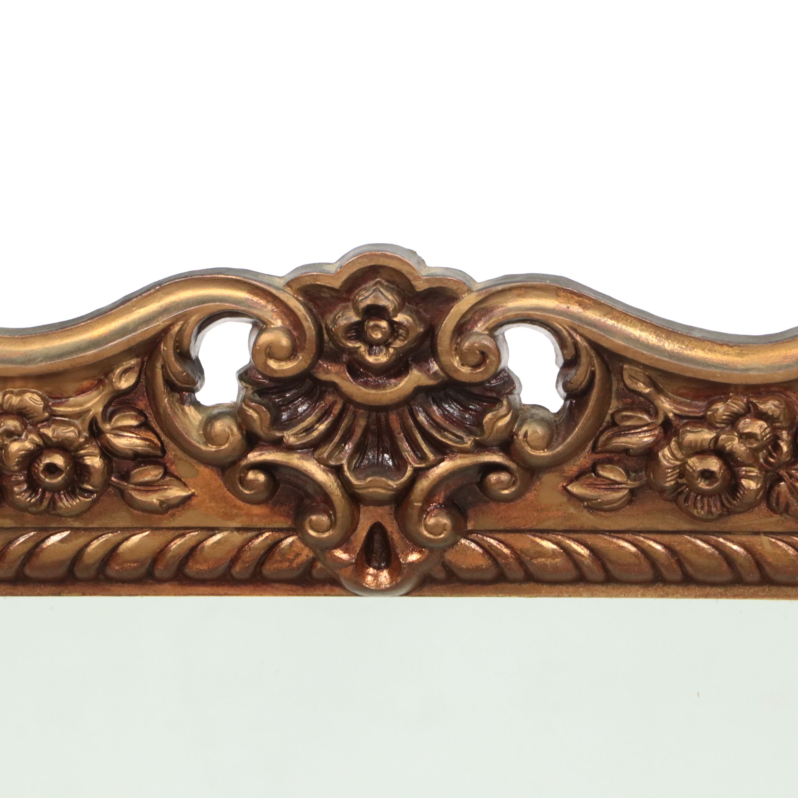 Turner Design Baroque Style Bronze Finish Wall Mirror, 20th Century