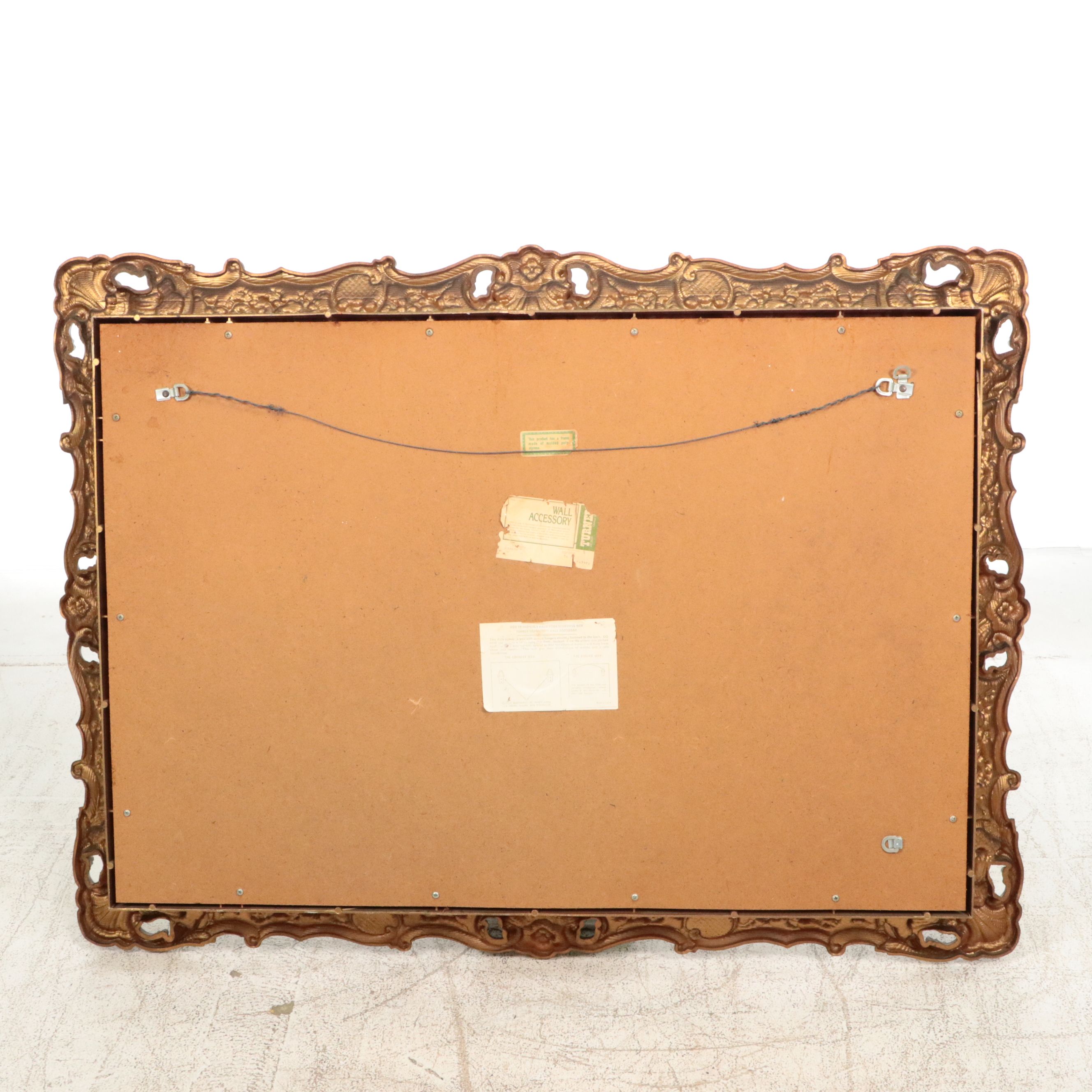 Turner Design Baroque Style Bronze Finish Wall Mirror, 20th Century