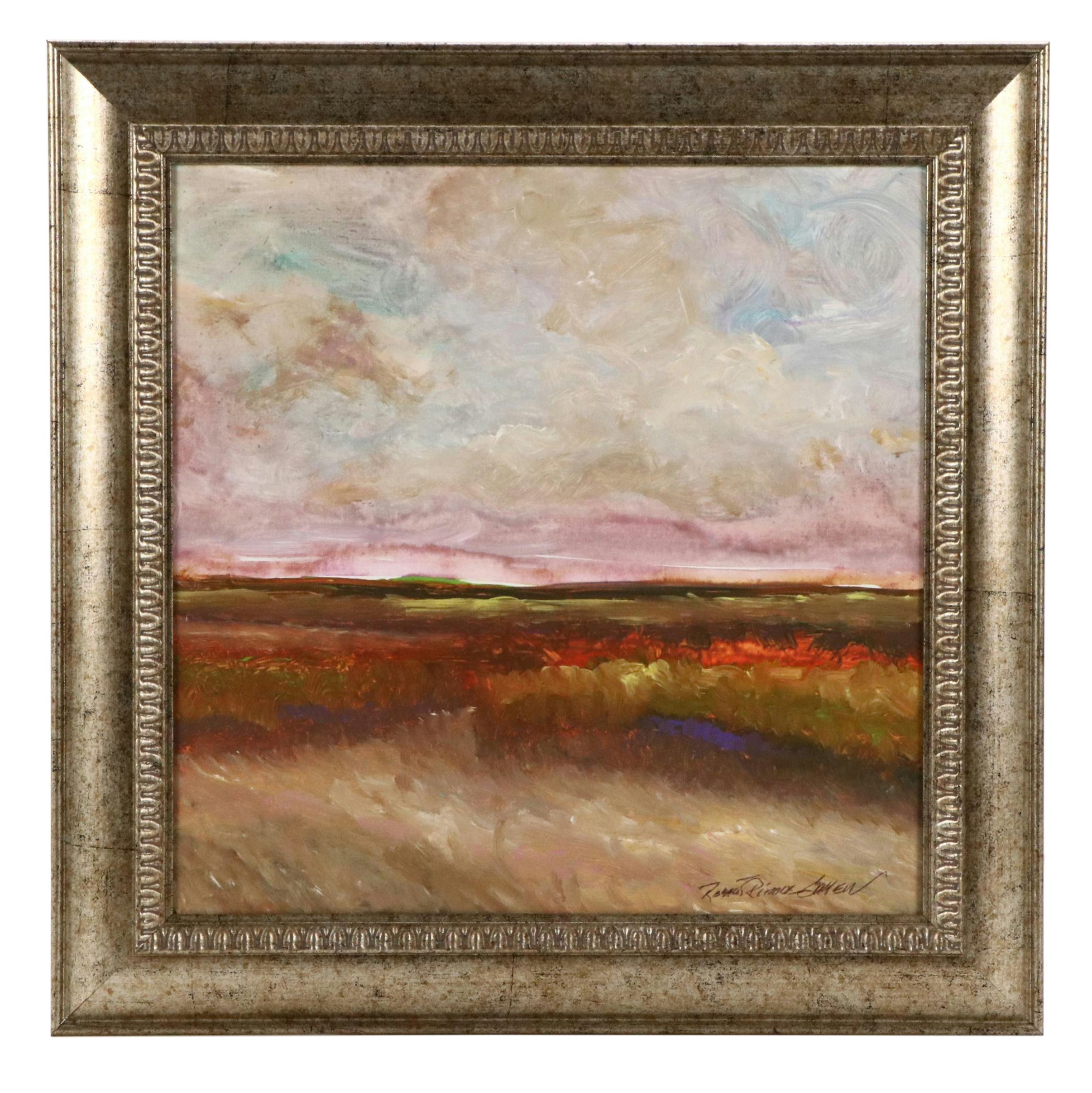 Robert Riddle Baker Landscape Acrylic Painting "Sandy Spot," 2024
