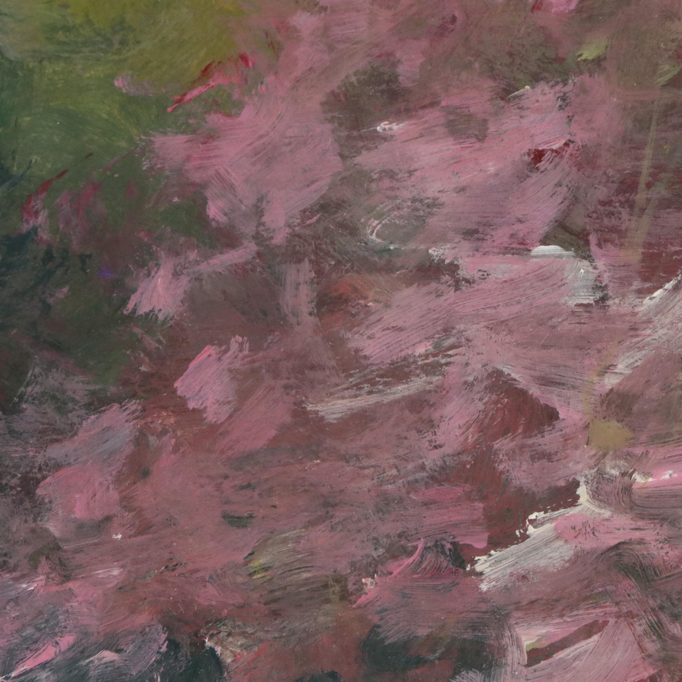 Robert Riddle Baker Landscape Acrylic Painting "Sunlighted Garden," 2024