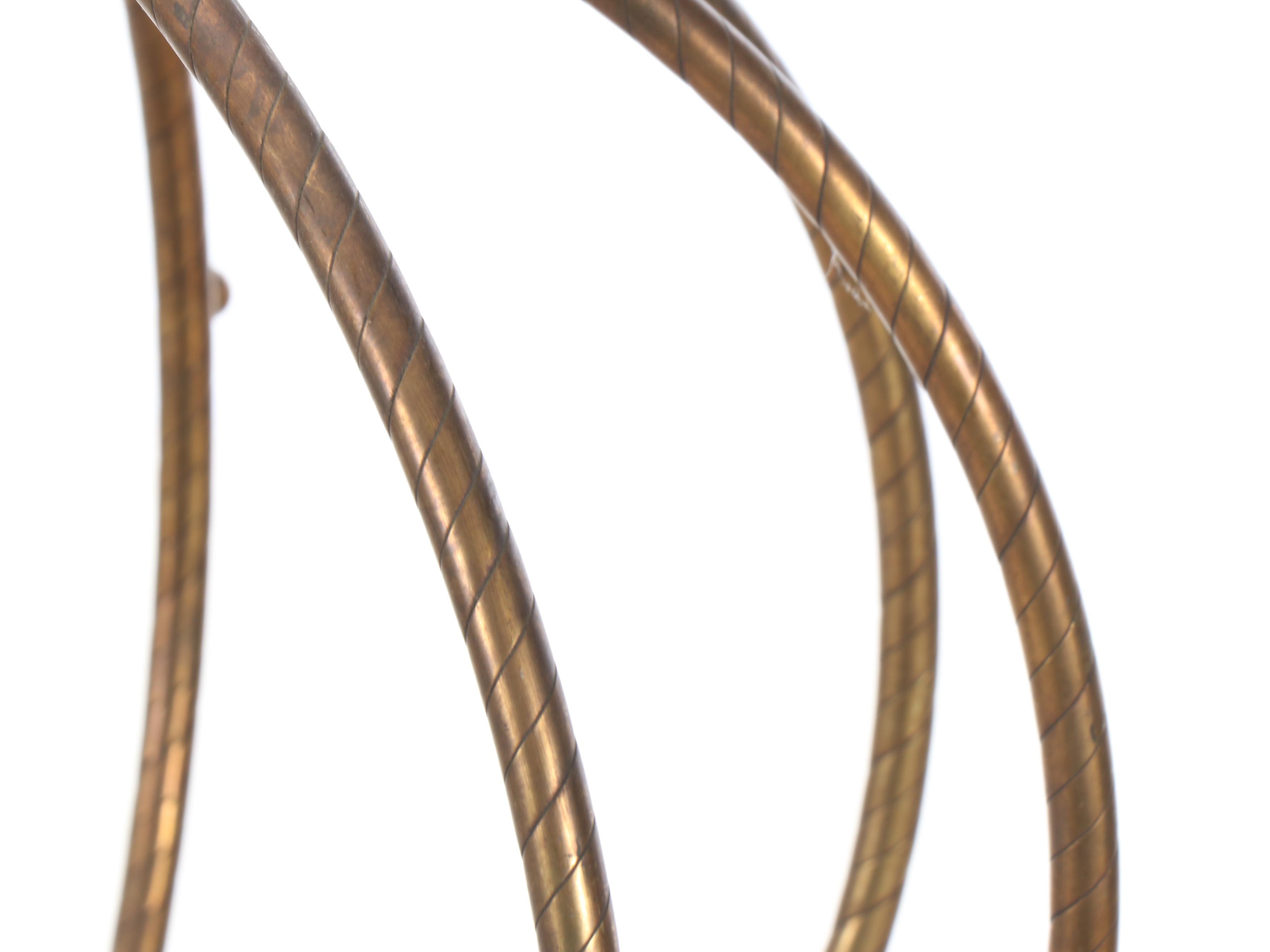 Bronzed Metal Double Orb Cage Pendant