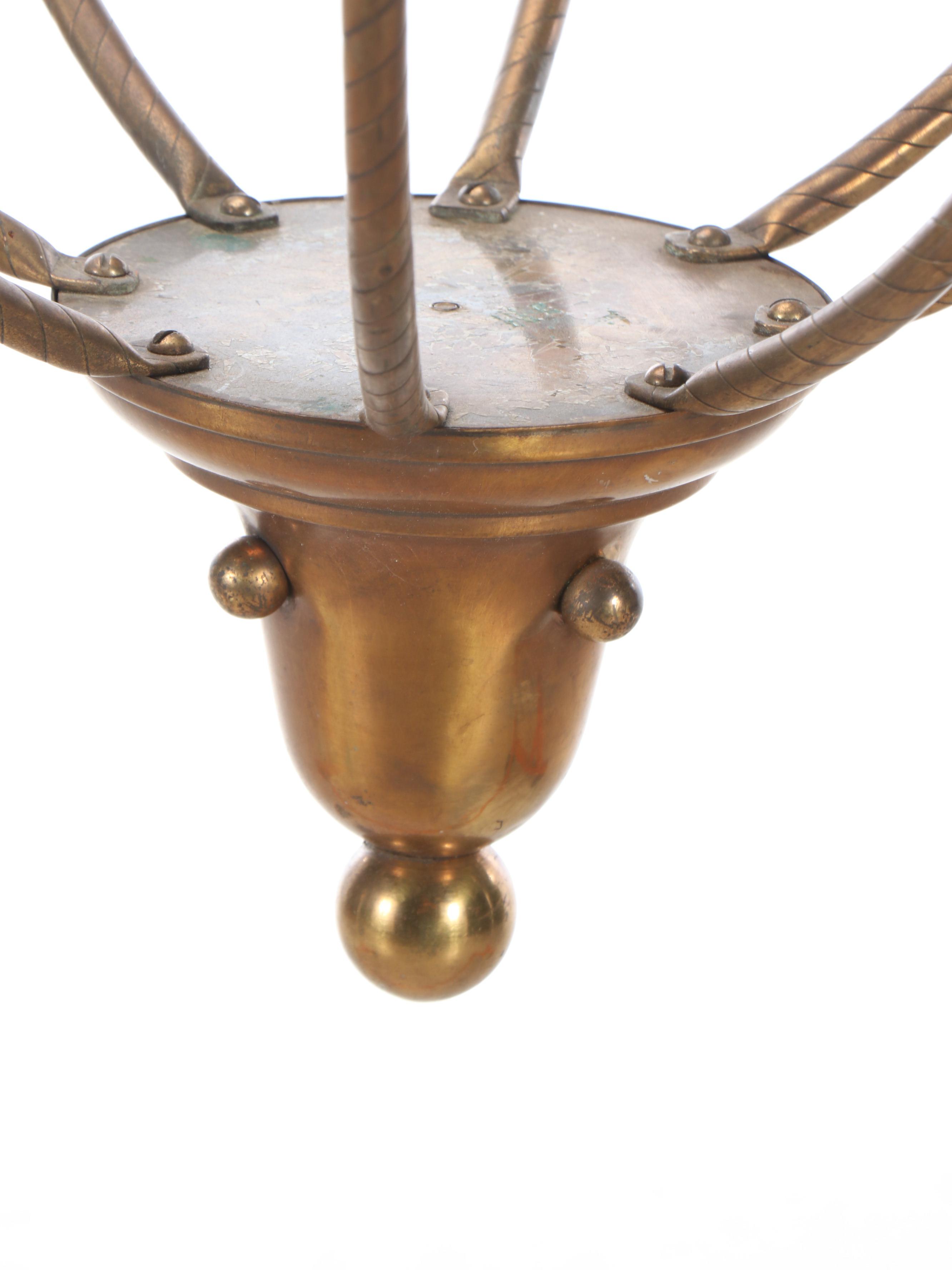 Bronzed Metal Double Orb Cage Pendant