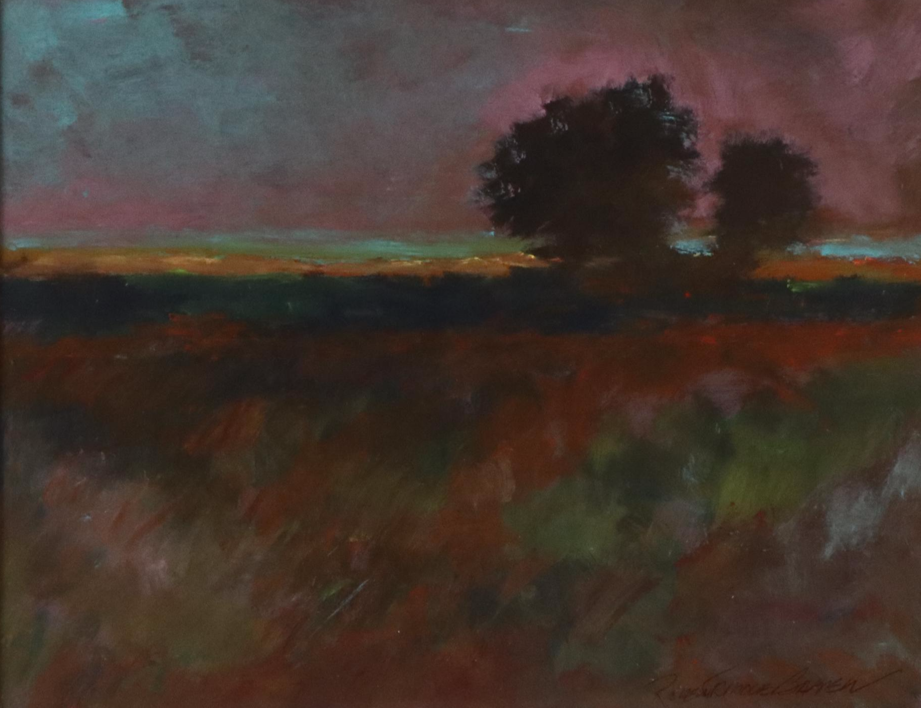 Robert Riddle Baker Landscape Acrylic Painting "Whisper of Winter," 2024