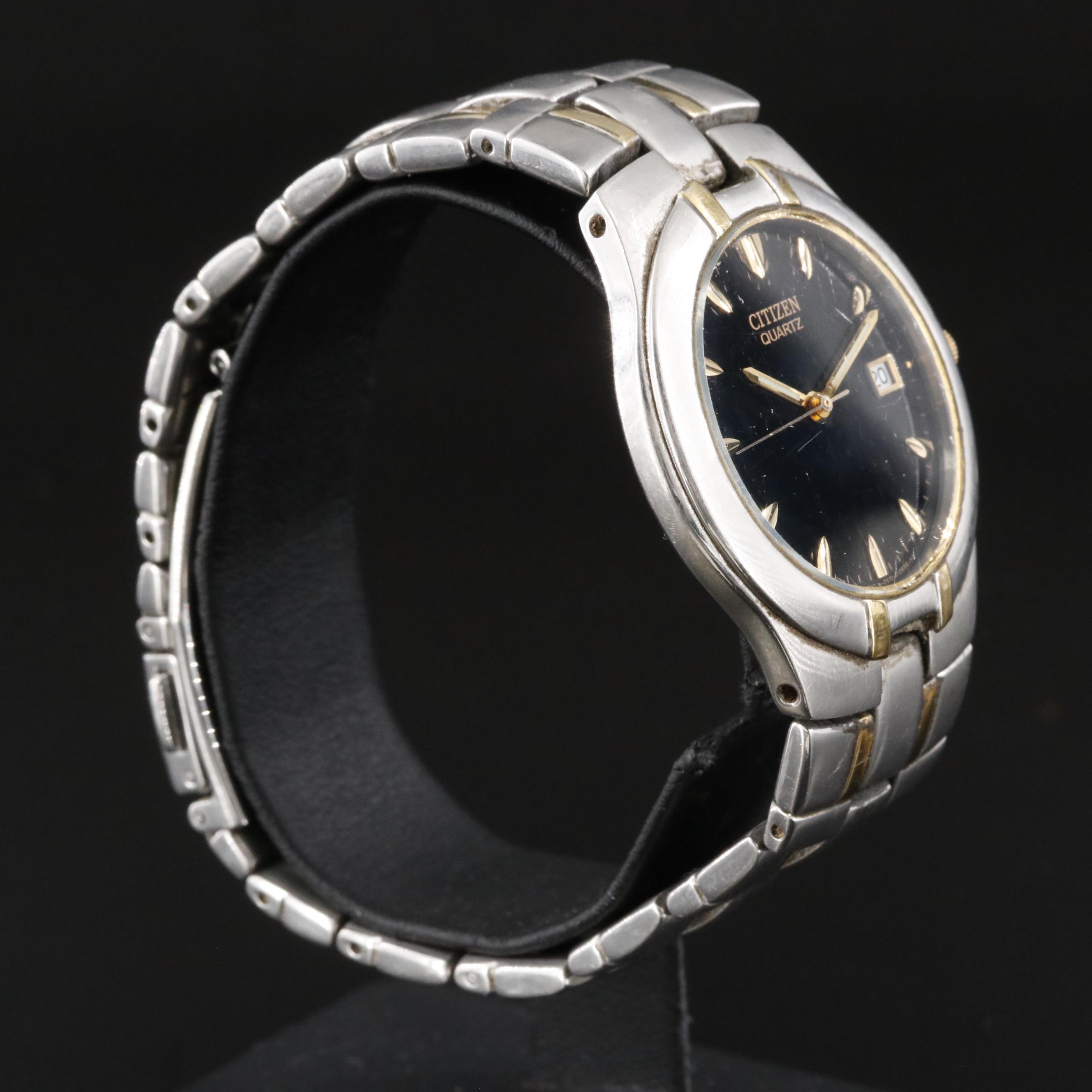 Citizen Two Tone Black Dial Date Watch