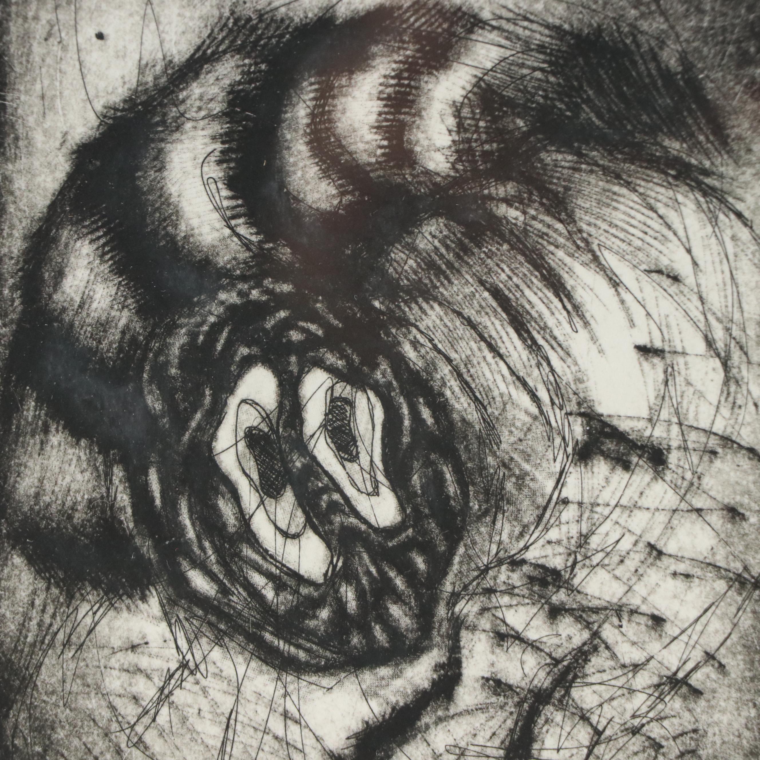 Alison Shepard Etching "The Macrocosm III," 21st Century