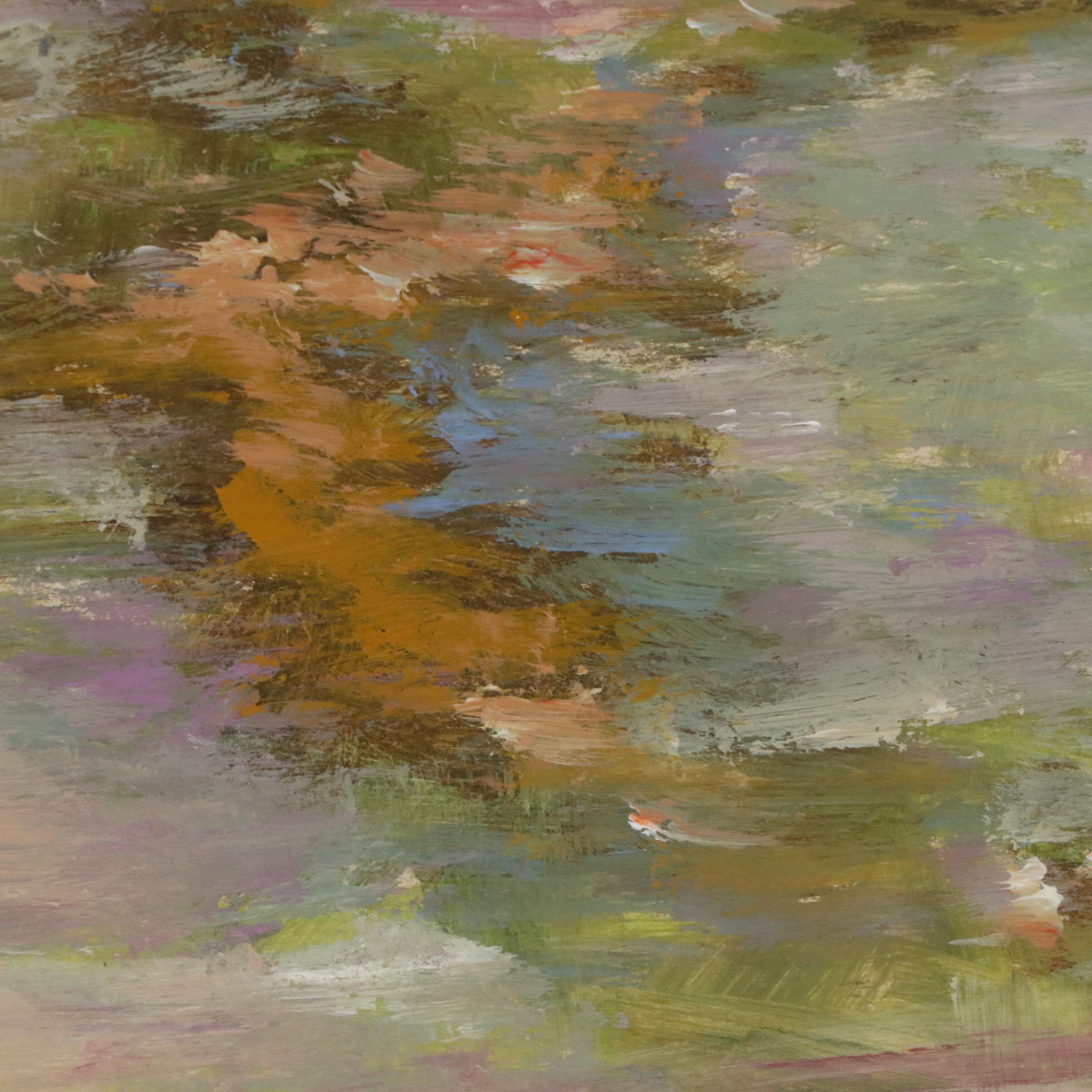 Robert Riddle Baker Landscape Acrylic Painting "Storm Wash," 2025