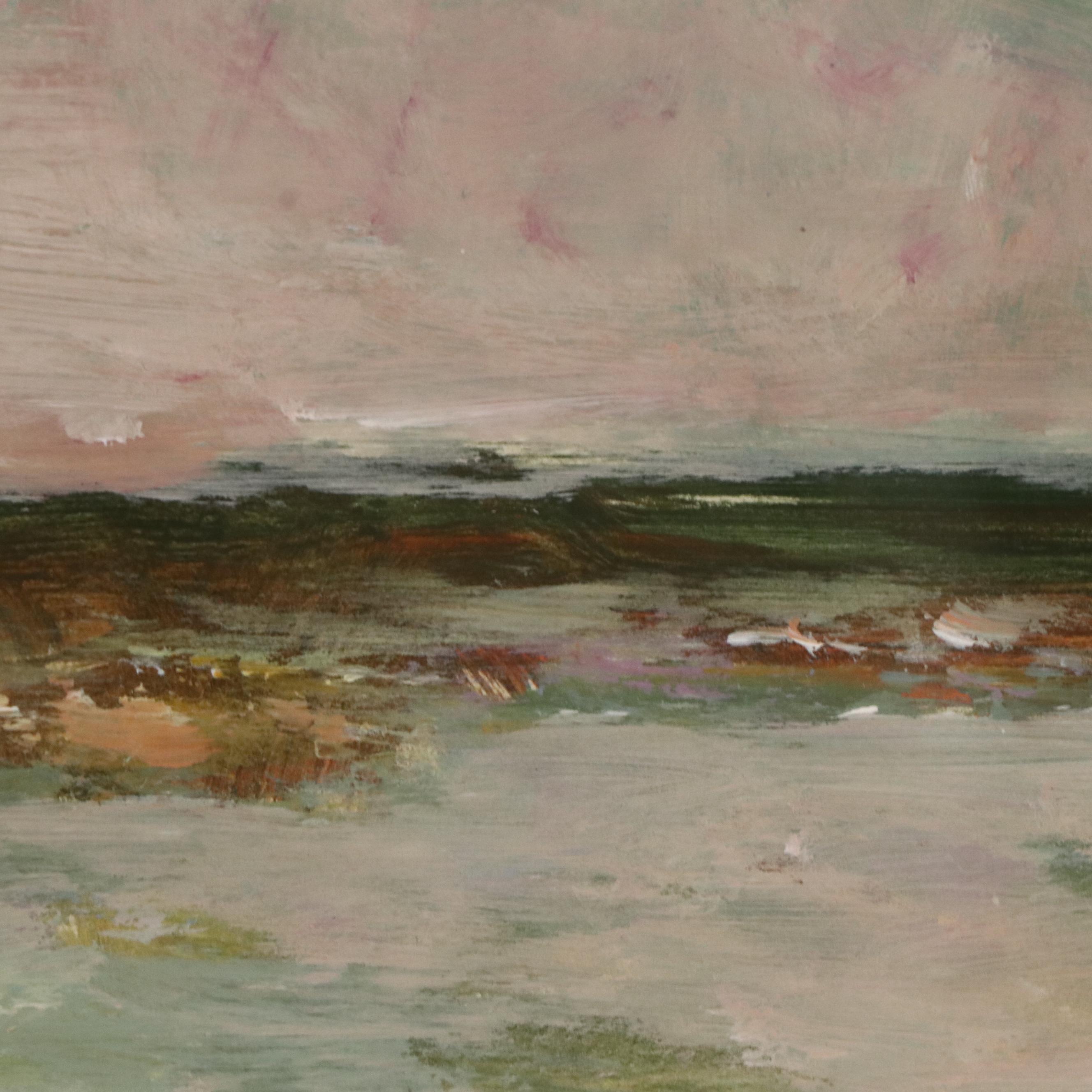 Robert Riddle Baker Landscape Acrylic Painting "Storm Wash," 2025