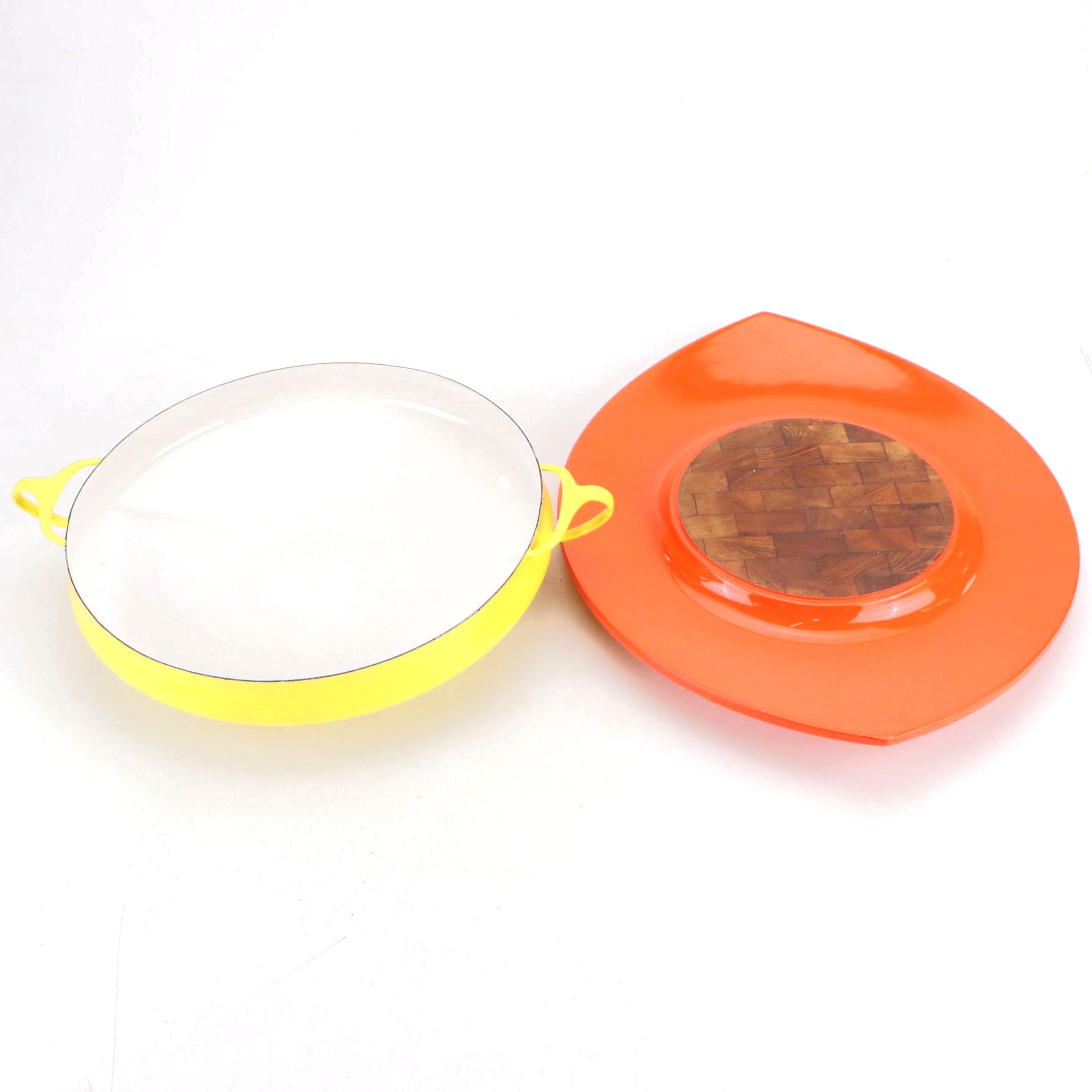 Dansk Festivaal “ Eyeball" Serving Dish with Enameled Cast Iron Bakeware