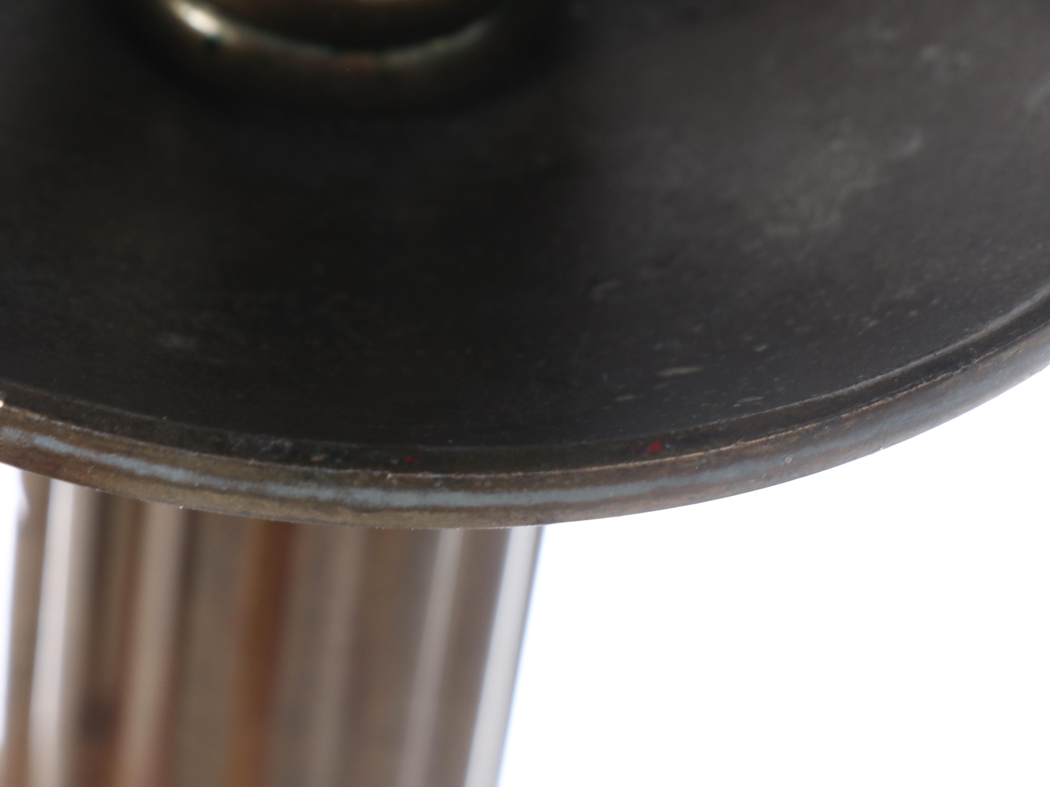 Pair of Progressive Bronze Works Neoclassical Style Altar Candlesticks