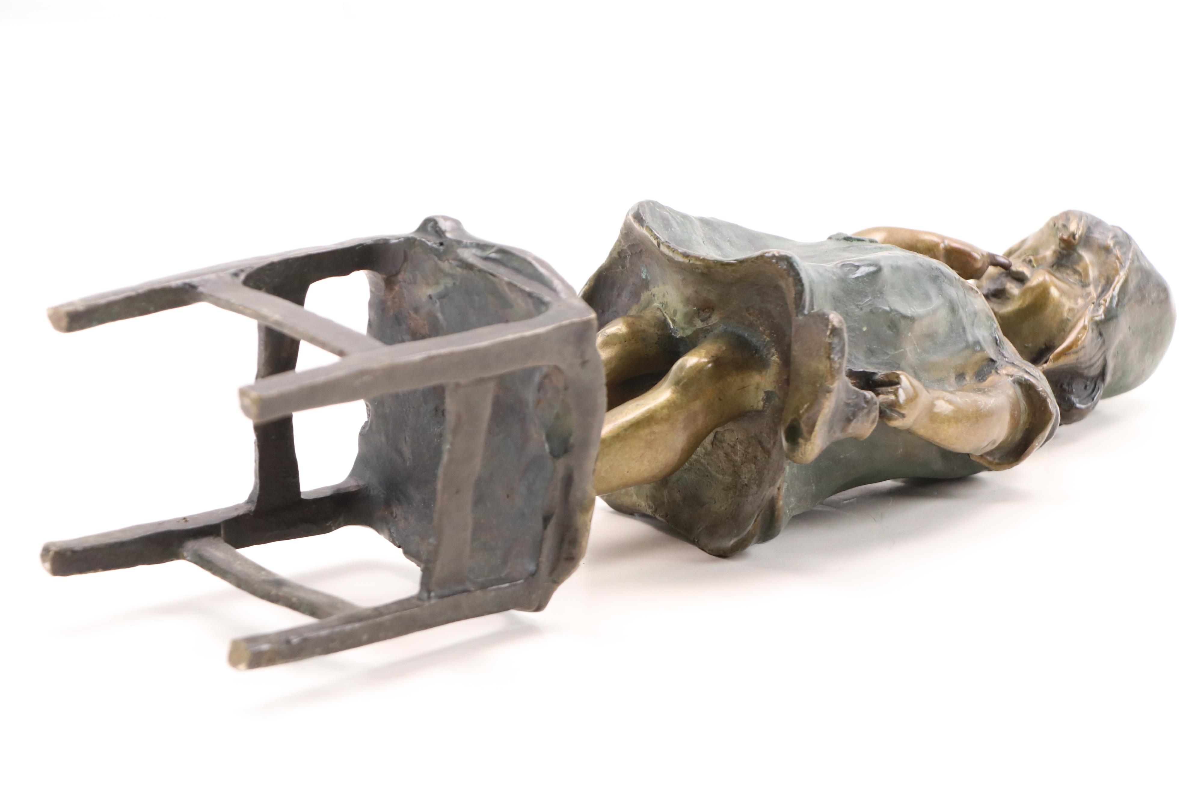 Bronze Sculpture "Suzette on a Stool" After Juan Clara