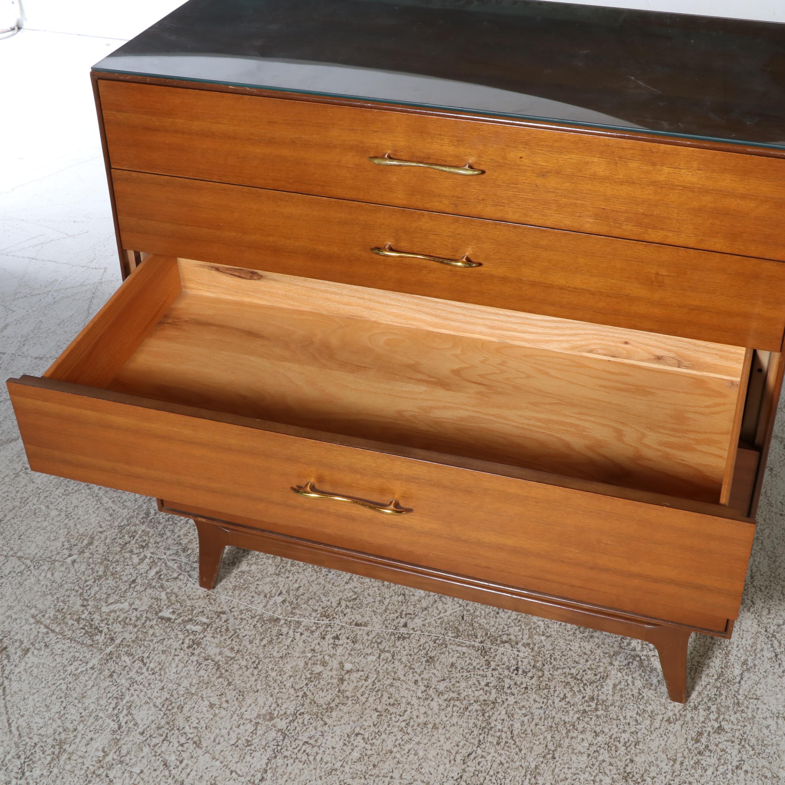 RWay Furniture Mid Century Modern Walnut Chest of Drawers