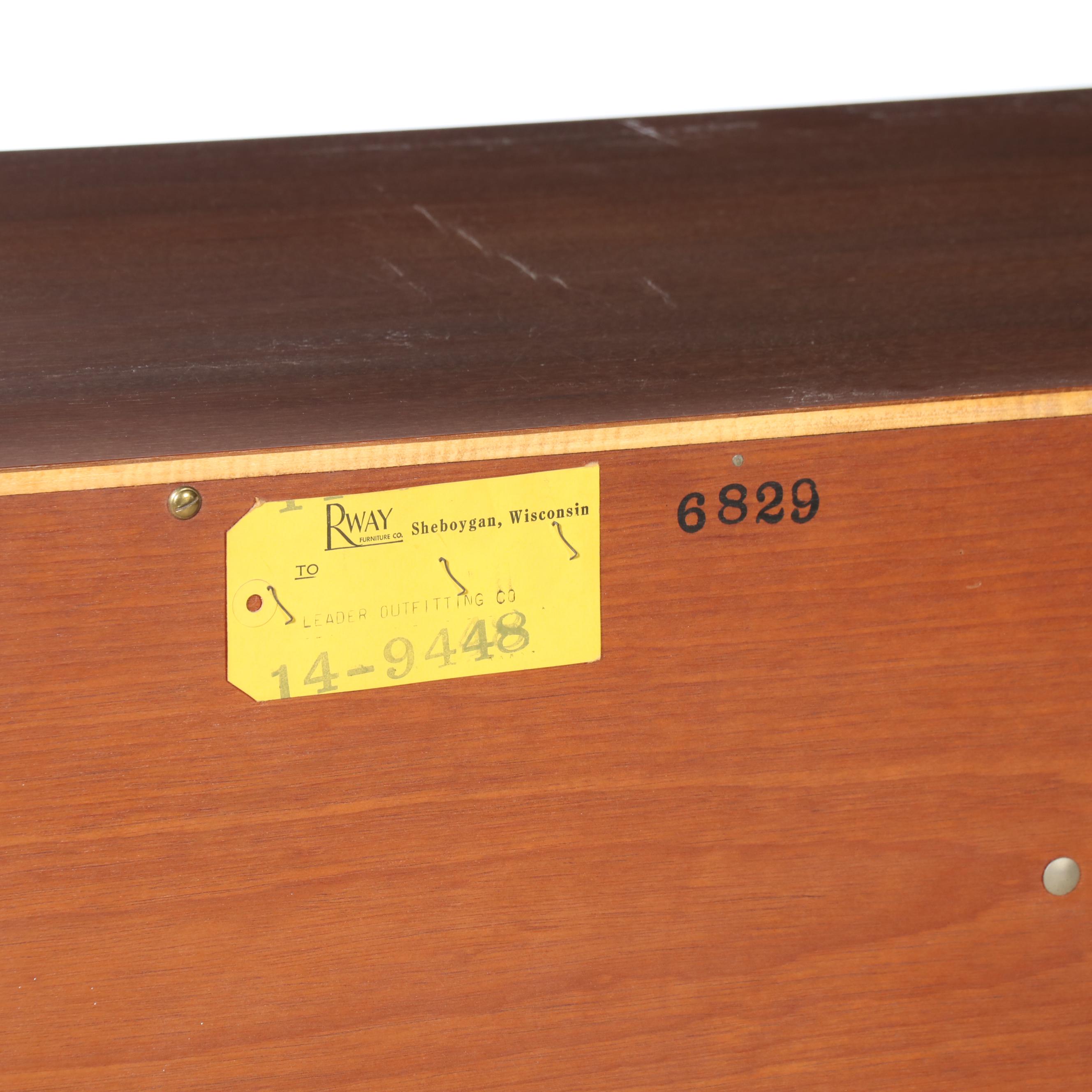 RWay Furniture Mid Century Modern Walnut Chest of Drawers