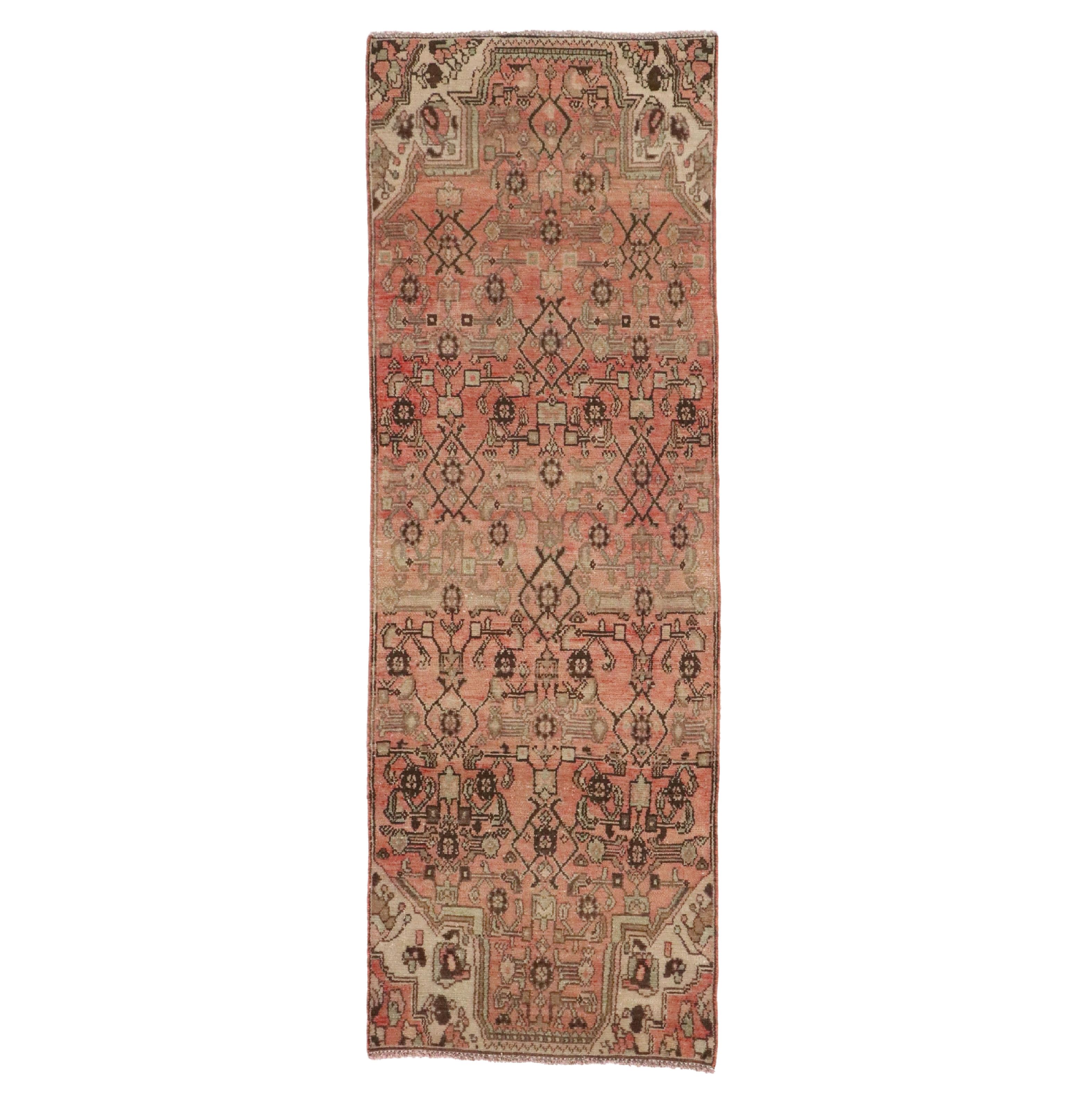 2'11 x 8'7 Hand-Knotted Persian Hamadan Carpet Runner